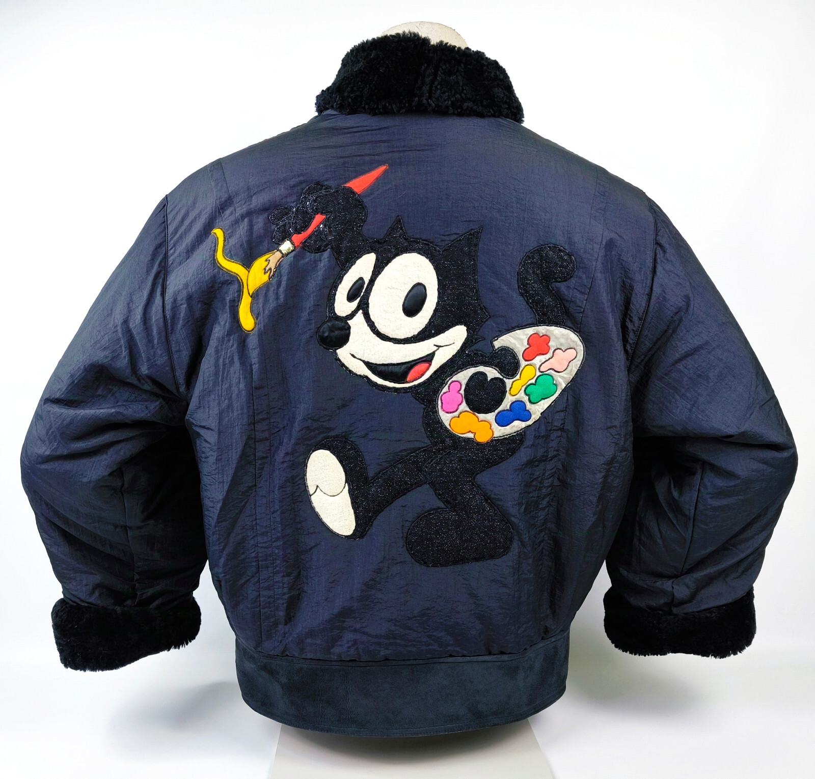 Iceberg Jacke Felix the Cat schwarz Gr. 42 (L) Italy vintage 90s