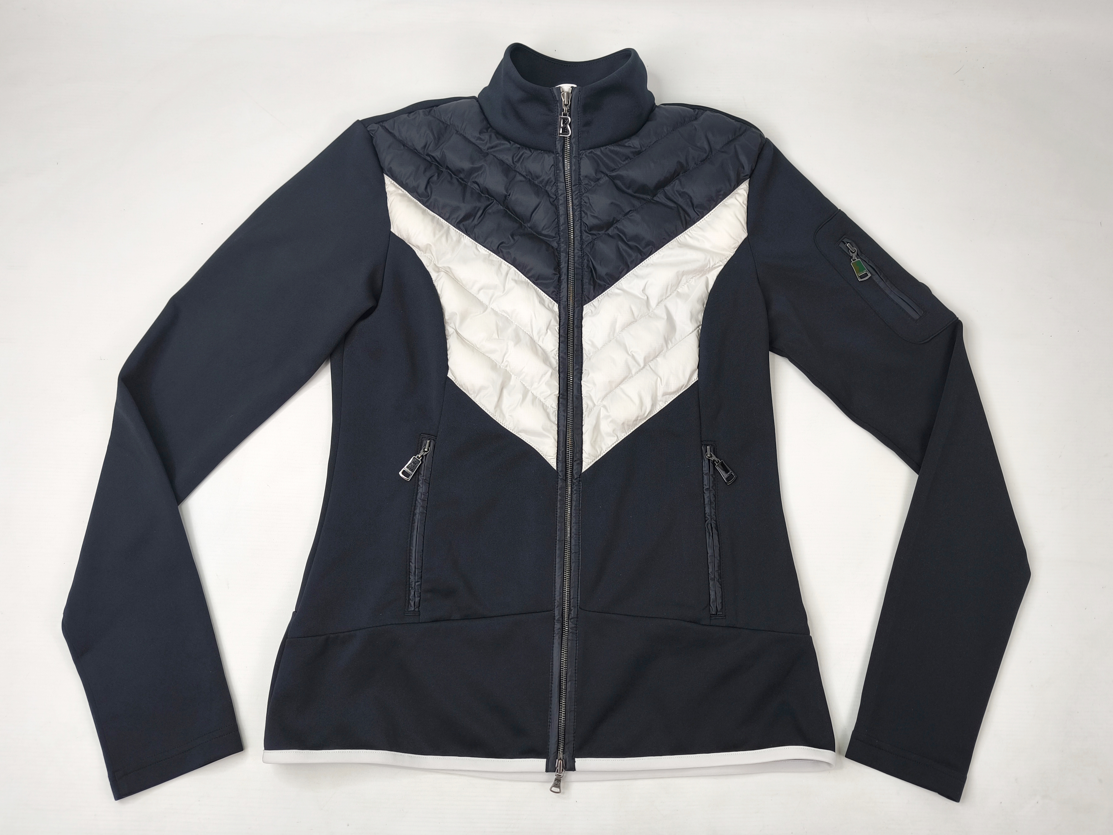 Bogner Jacke Hybrid schwarz Polyamid Gr. 36 (S) stretch Logo Patch