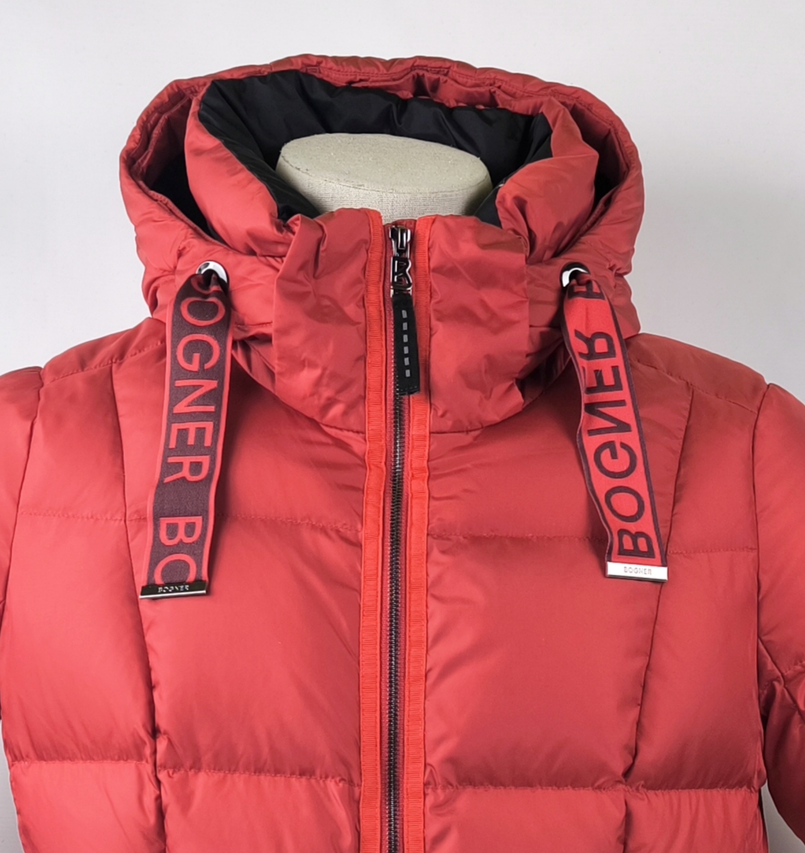 Bogner Daunenjacke Felina Gr. 42 (L) rot abnehmbare Kapuze Damen Jacke