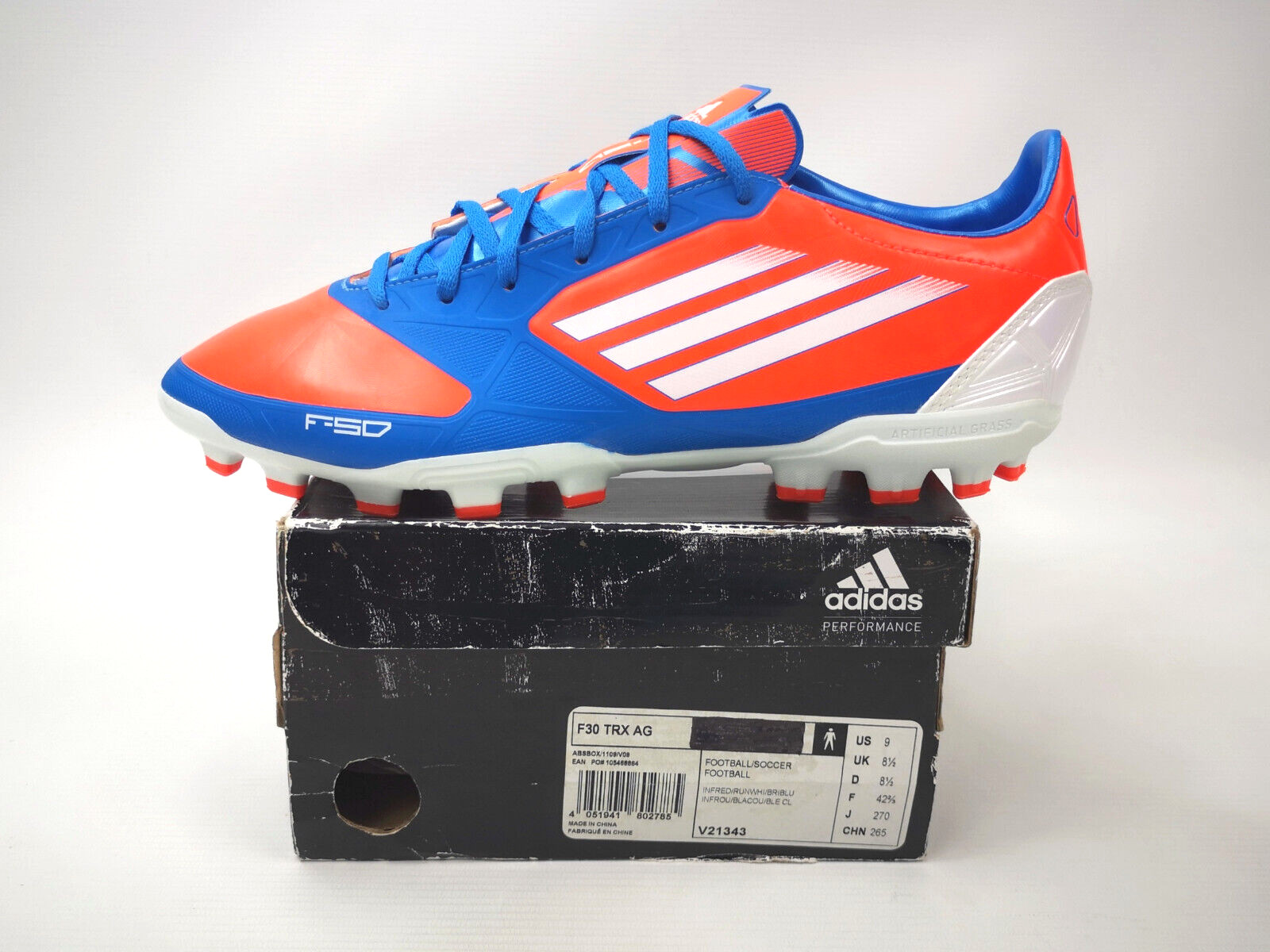 adidas F50 F30 TRX AG 2012 Fussball Schuhe Gr. EUR 42 2/3 / UK 8.5 V21343 neu