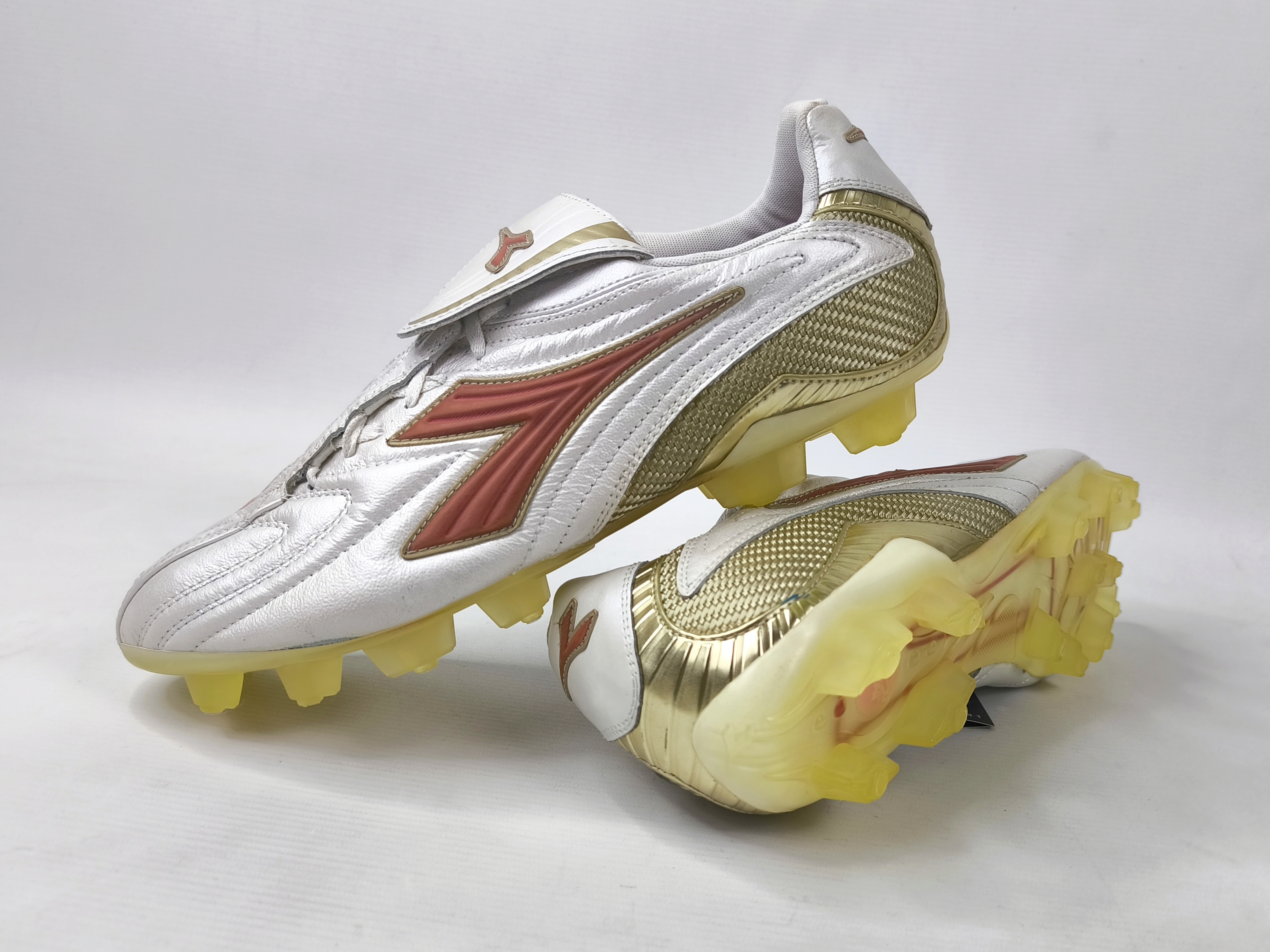 Diadora Maximus K RTX 14 Fussball Schuhe EUR 46 / UK 11.5 silber 145229 K-Leder
