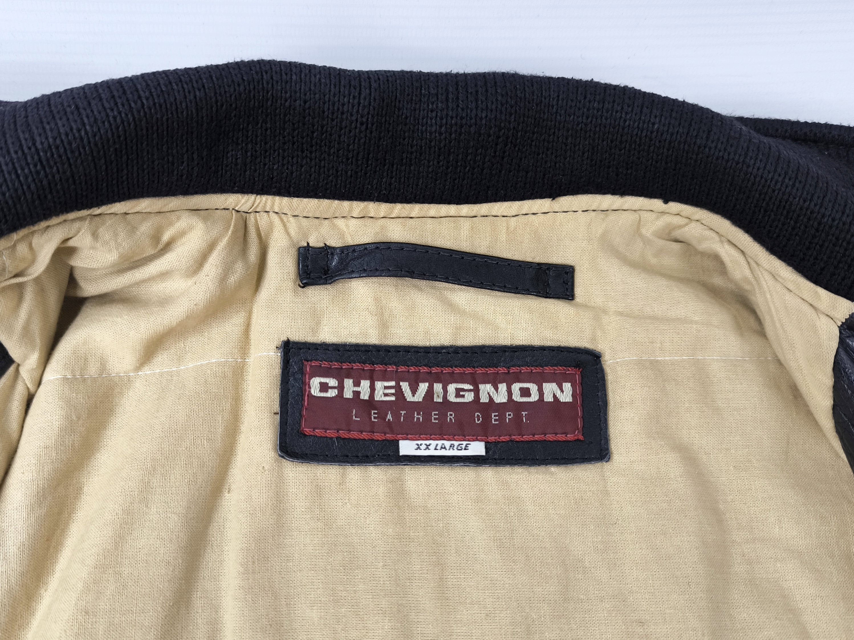 Chevignon Lederjacke Port Avion schwarz Gr. XXL (XL) vintage Porte 80s 90s