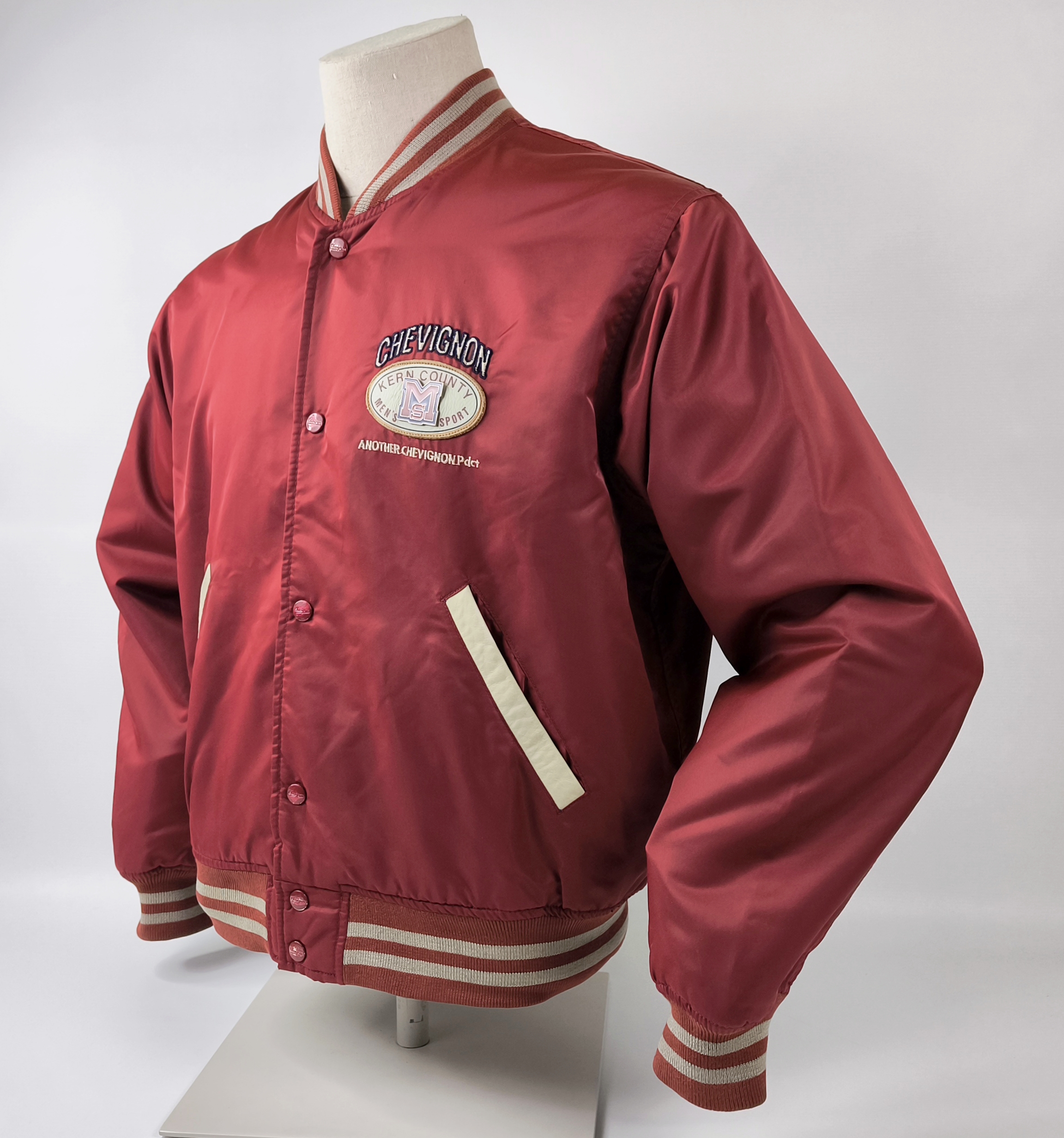 Chevignon Jacke Kern County Men`s Sports Gr. XL (L) rot vintage 90s Rückenlogo