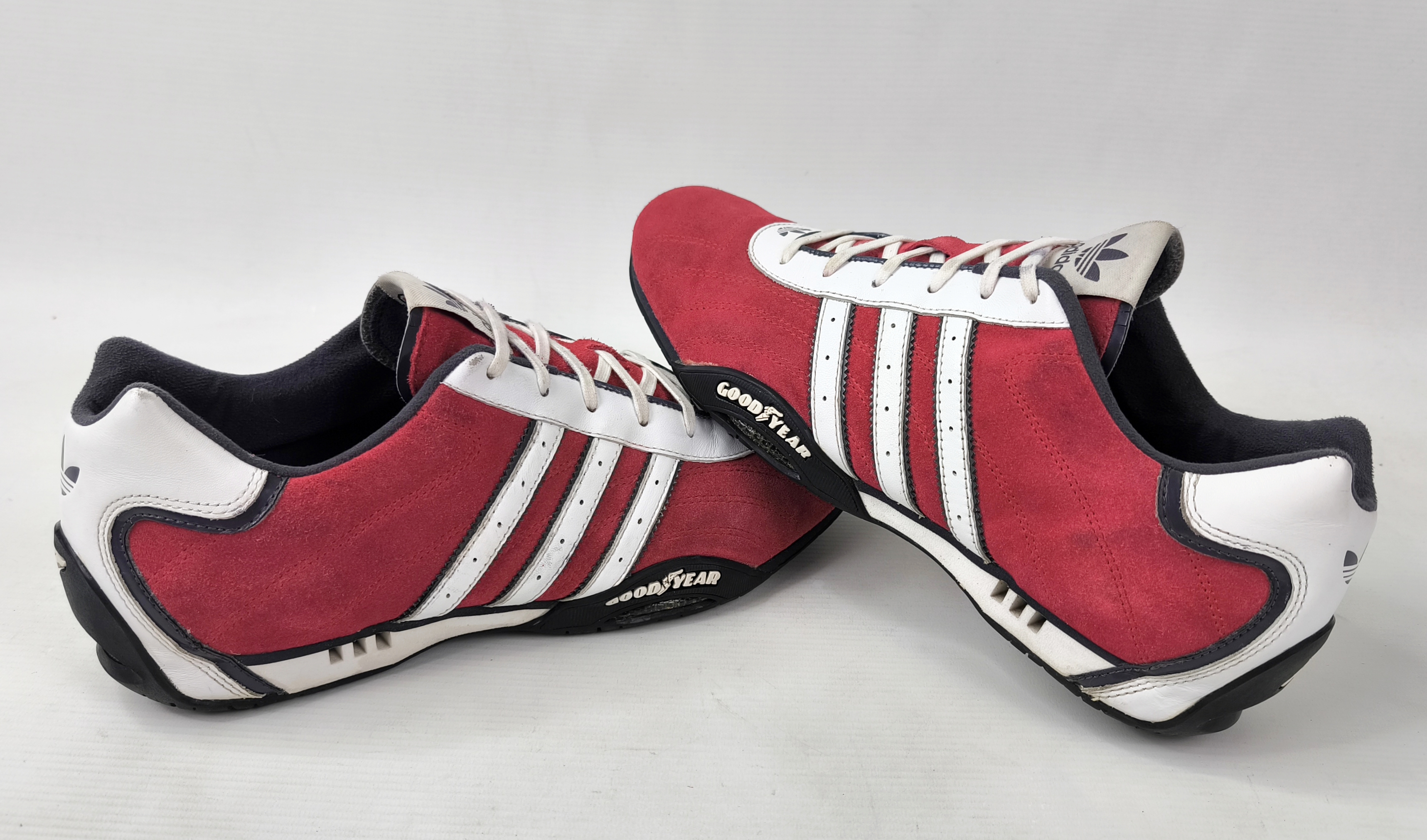 adidas Adi Racer Low Schuhe EUR 44 2/3 UK 10 Wildleder rot 133599 aus 2005