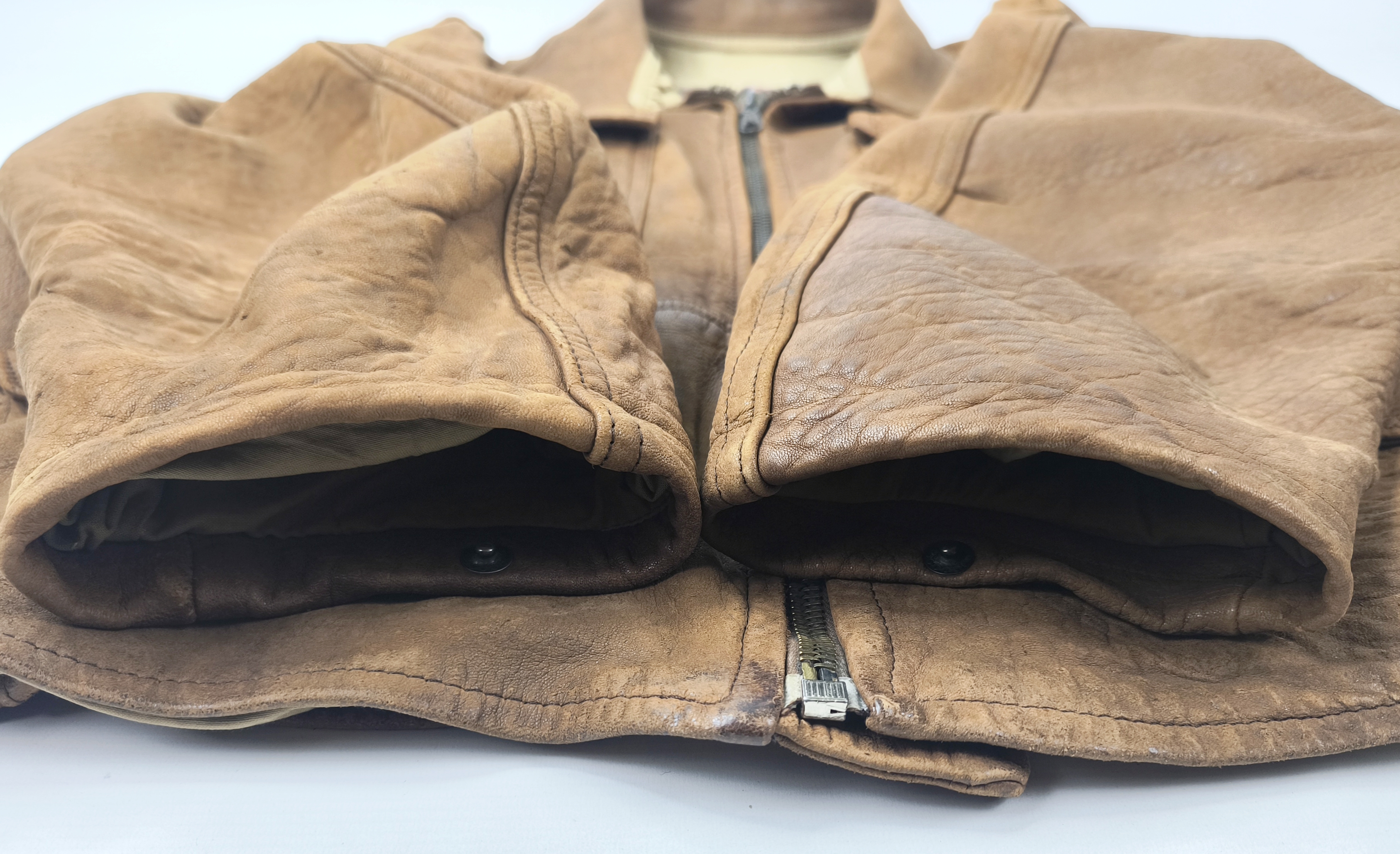 Chevignon Lederjacke braun Gr. XL (L) Fliegerjacke vintage 80s Old Flight Jacket