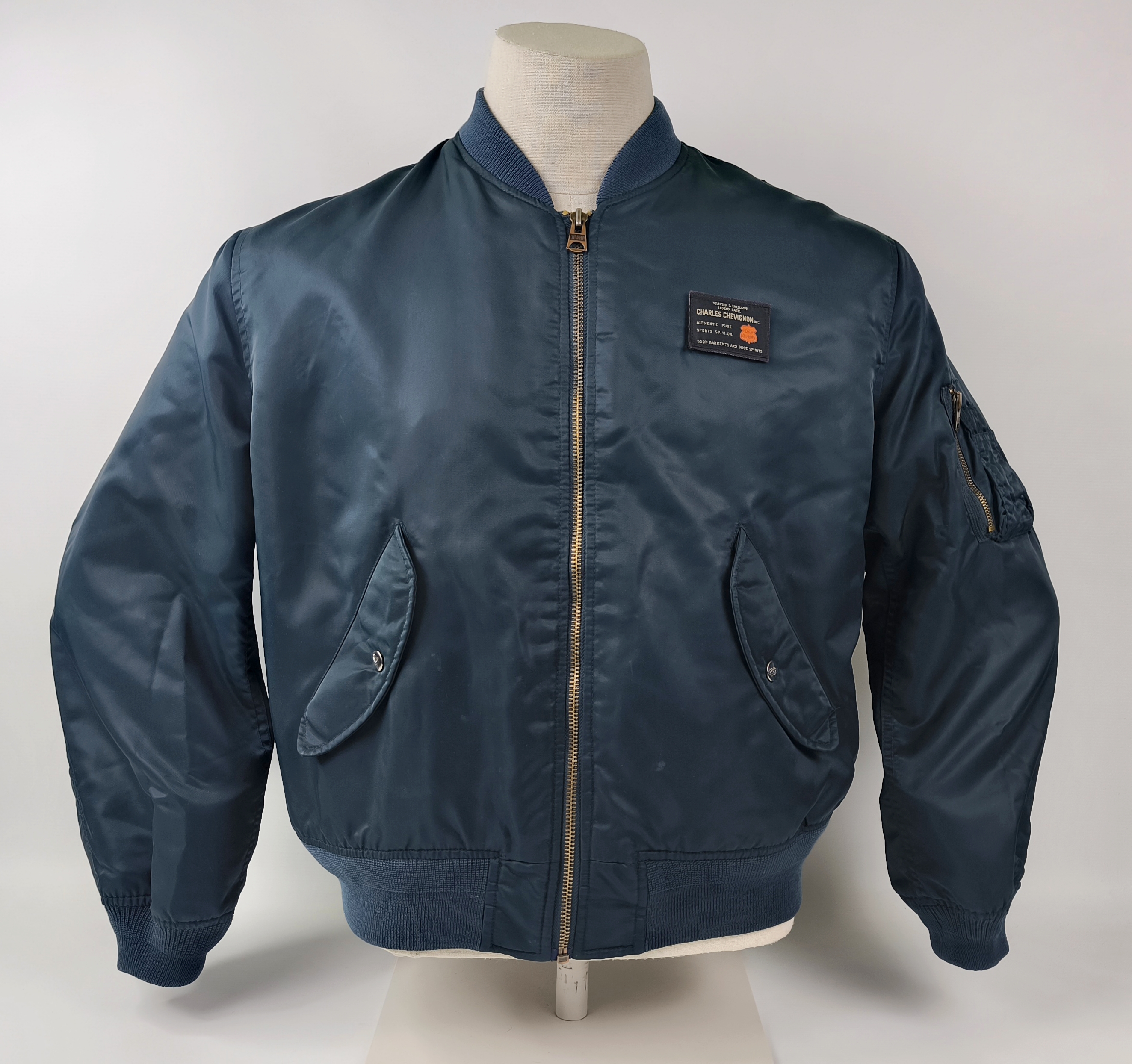 Chevignon Jacke Bomberjacke Gr. L (M) dunkelblau vintage 90s