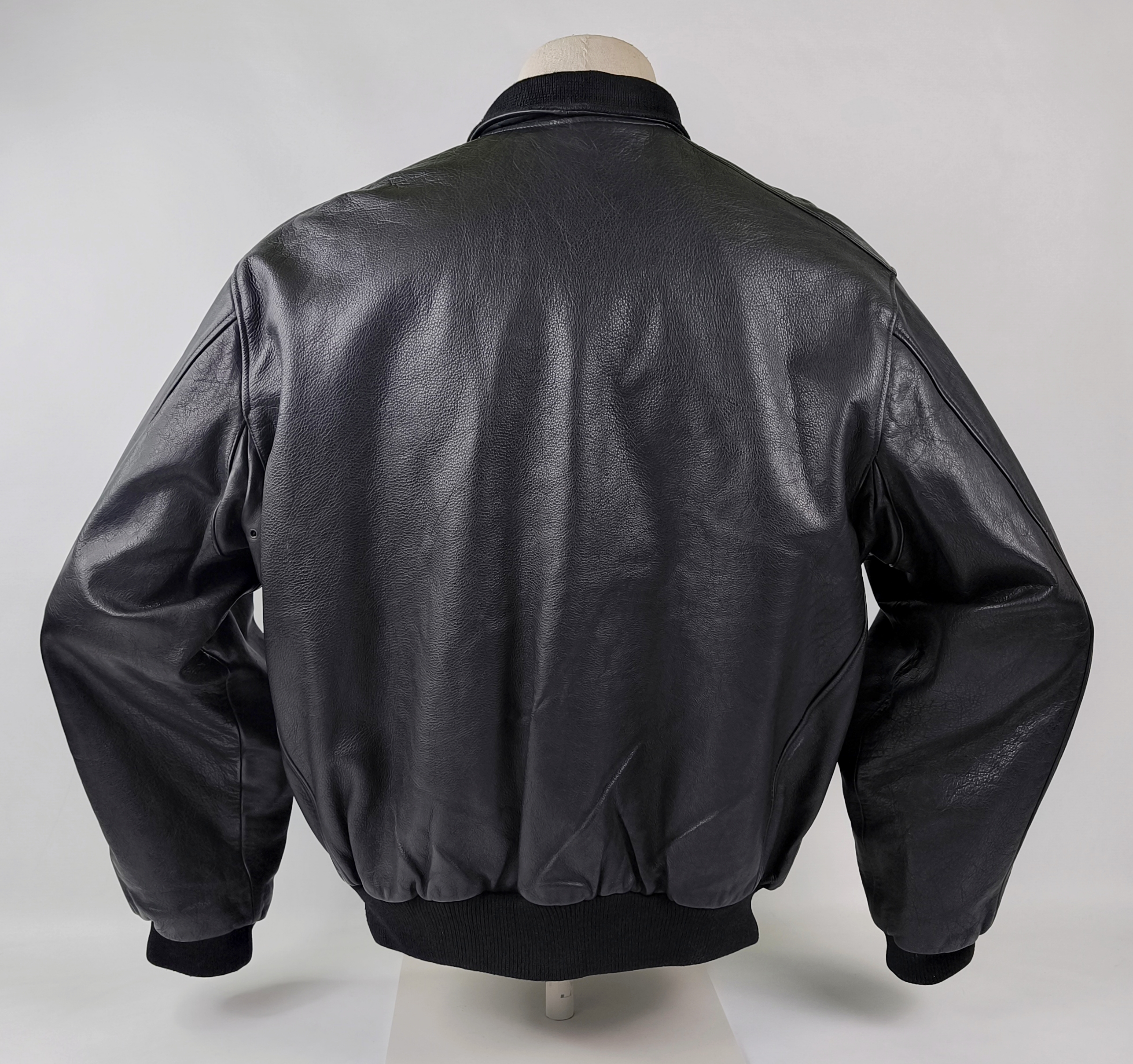 Chevignon Lederjacke Port Avion schwarz Gr. XXL (XL) vintage Porte 80s 90s