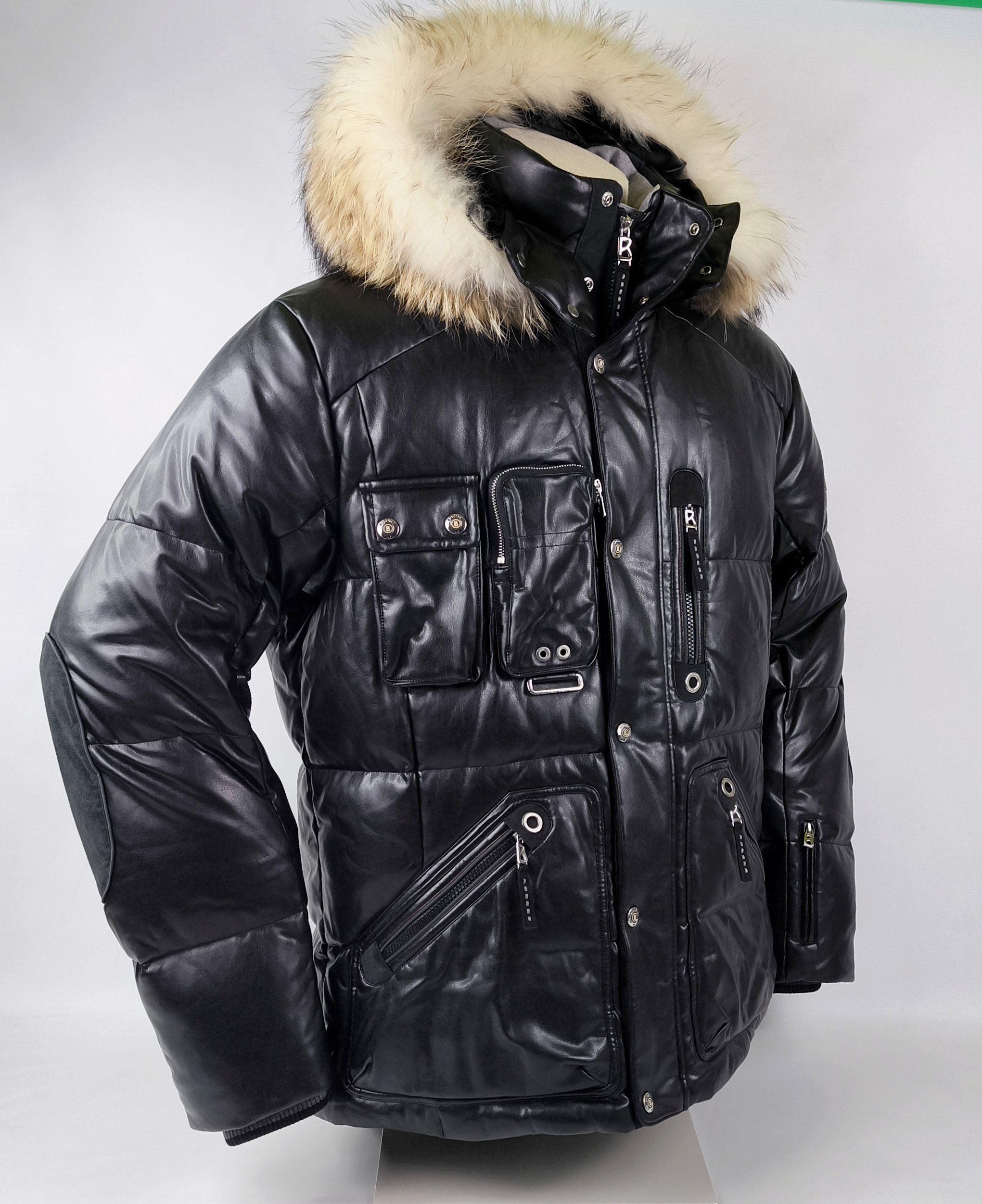 Bogner Skijacke Daunenjacke Tech Leder Gr. 54 (XL) schwarz Herren Luxus Jacke