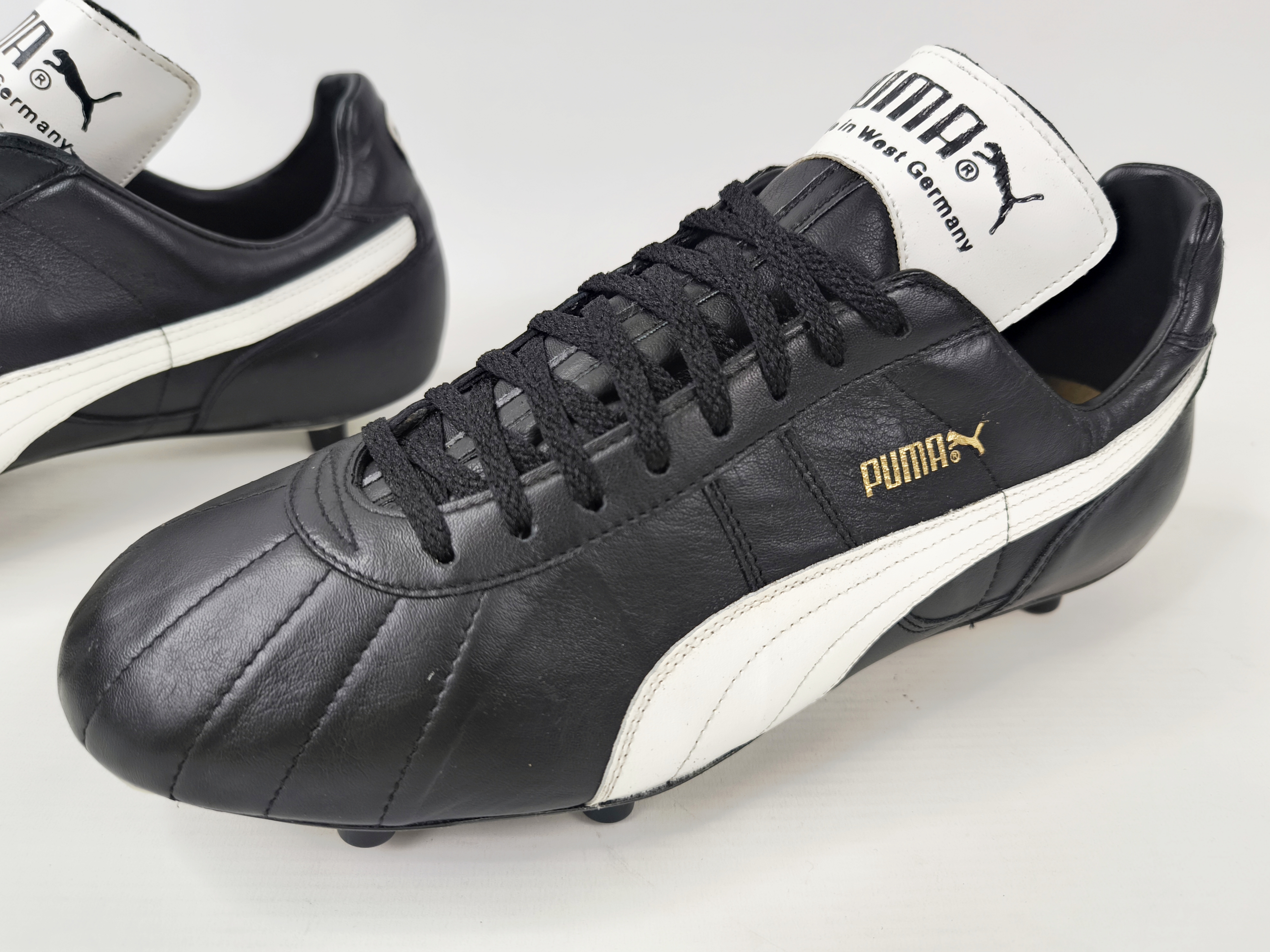Puma King Fussball Schuhe EUR 42 2/3 UK 8.5 vintage 80s Made in West Germany neu