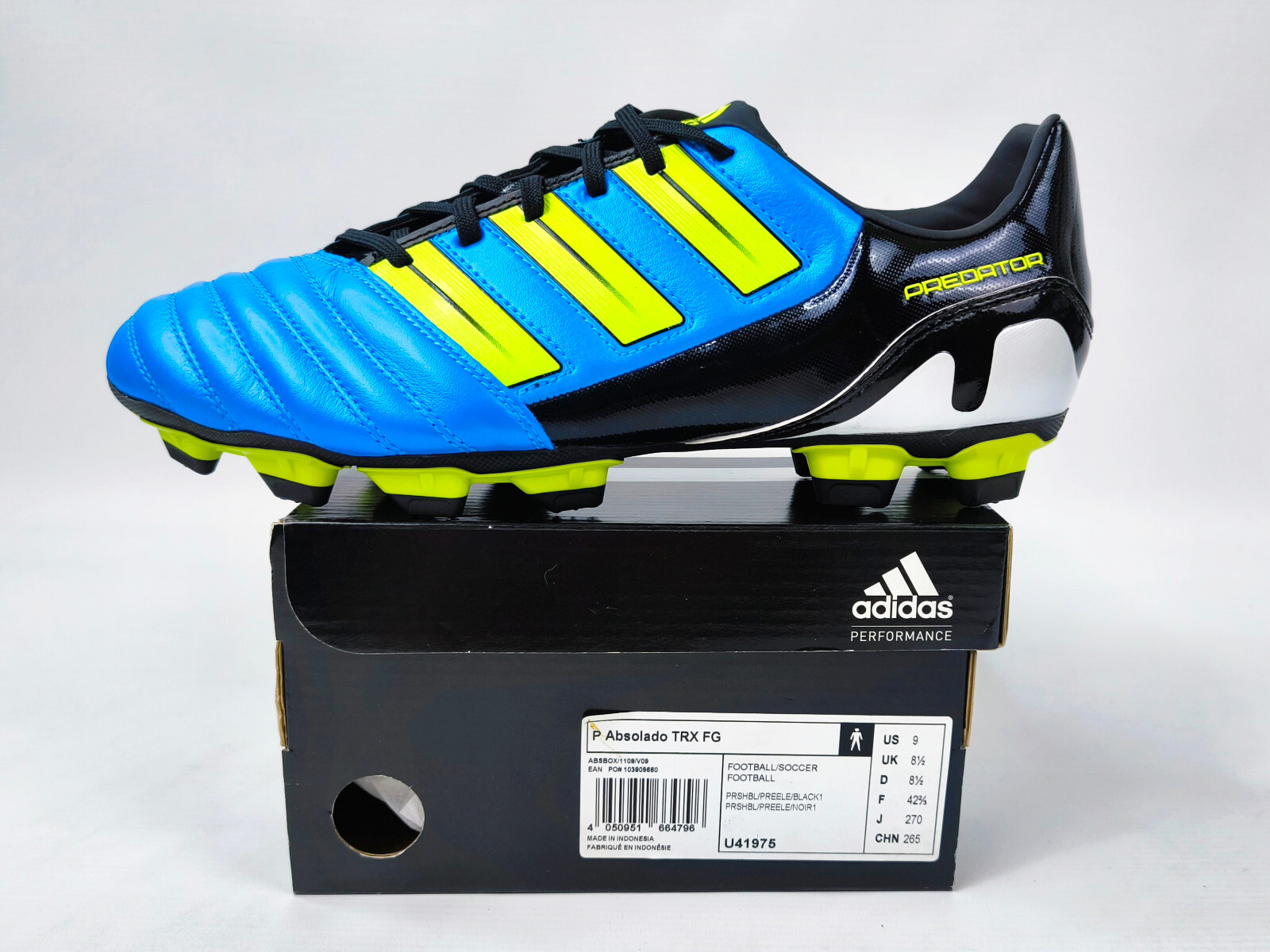 adidas Predator Absolado TRX FG 2011 EUR 42 2/3 / UK 8.5 U41975 neu adipower