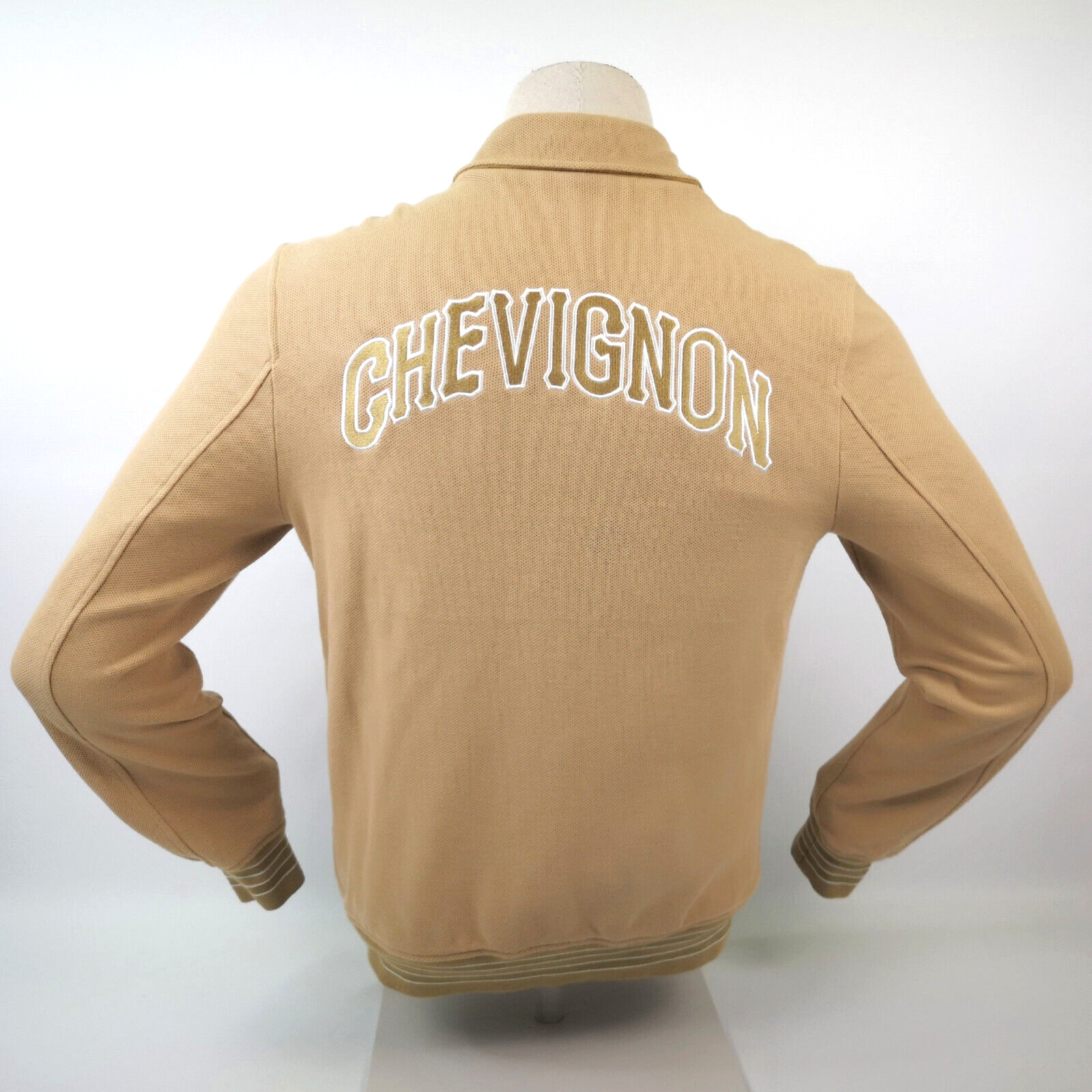 Chevignon Jacke beige Gr. L großes Rückenlogo