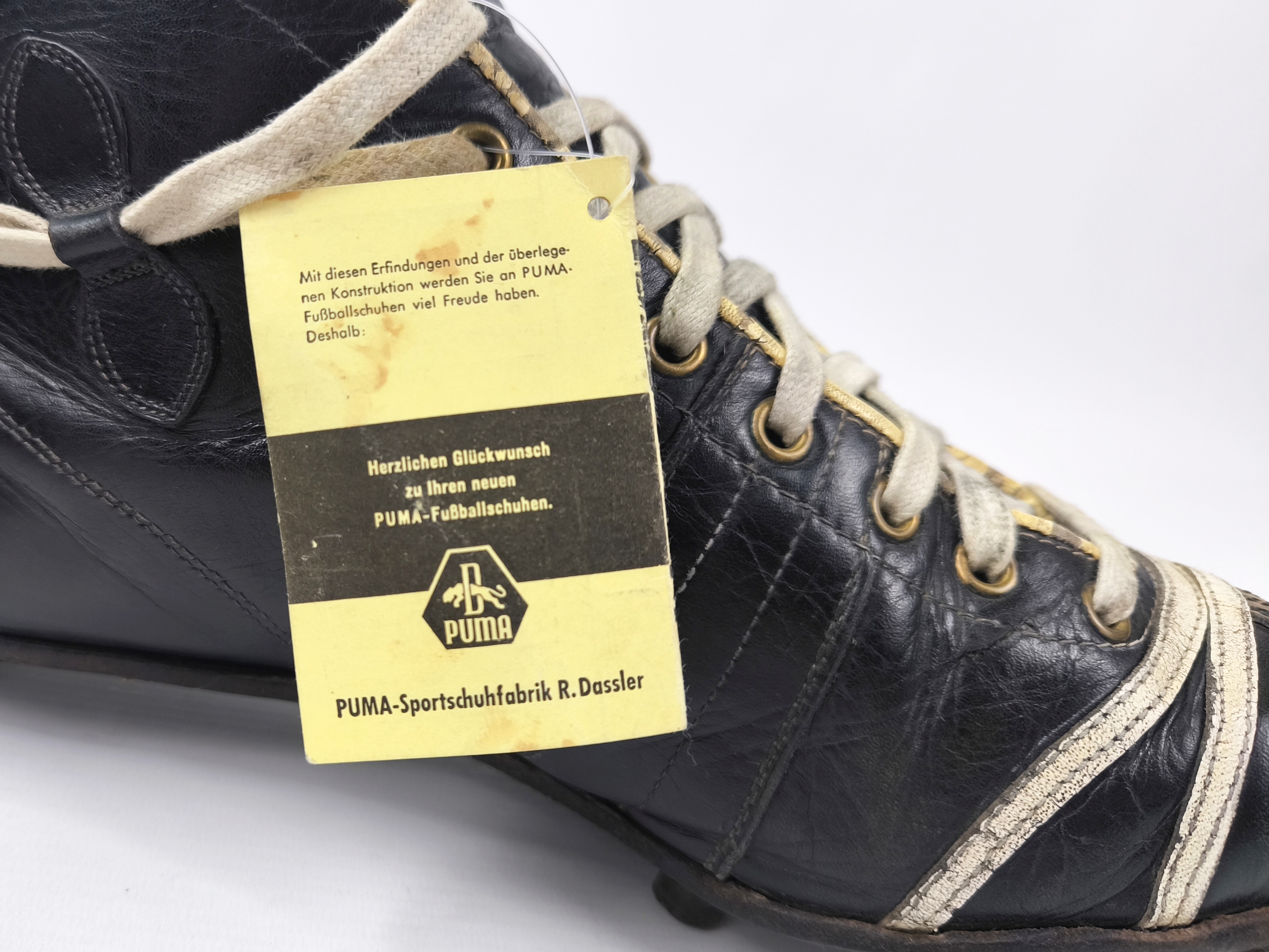 Puma Fussball Schuhe Rekord 1950`s EUR 43 / UK 9 mit Booklet vintage Atom