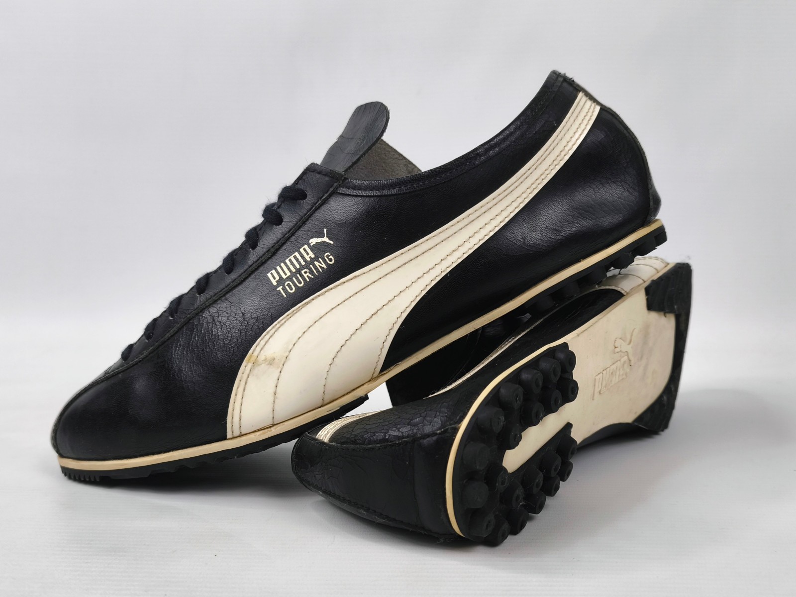 Puma Touring cycling Schuhe UK 11.5 / Eur 46 2/3 Made in France 80s vintage