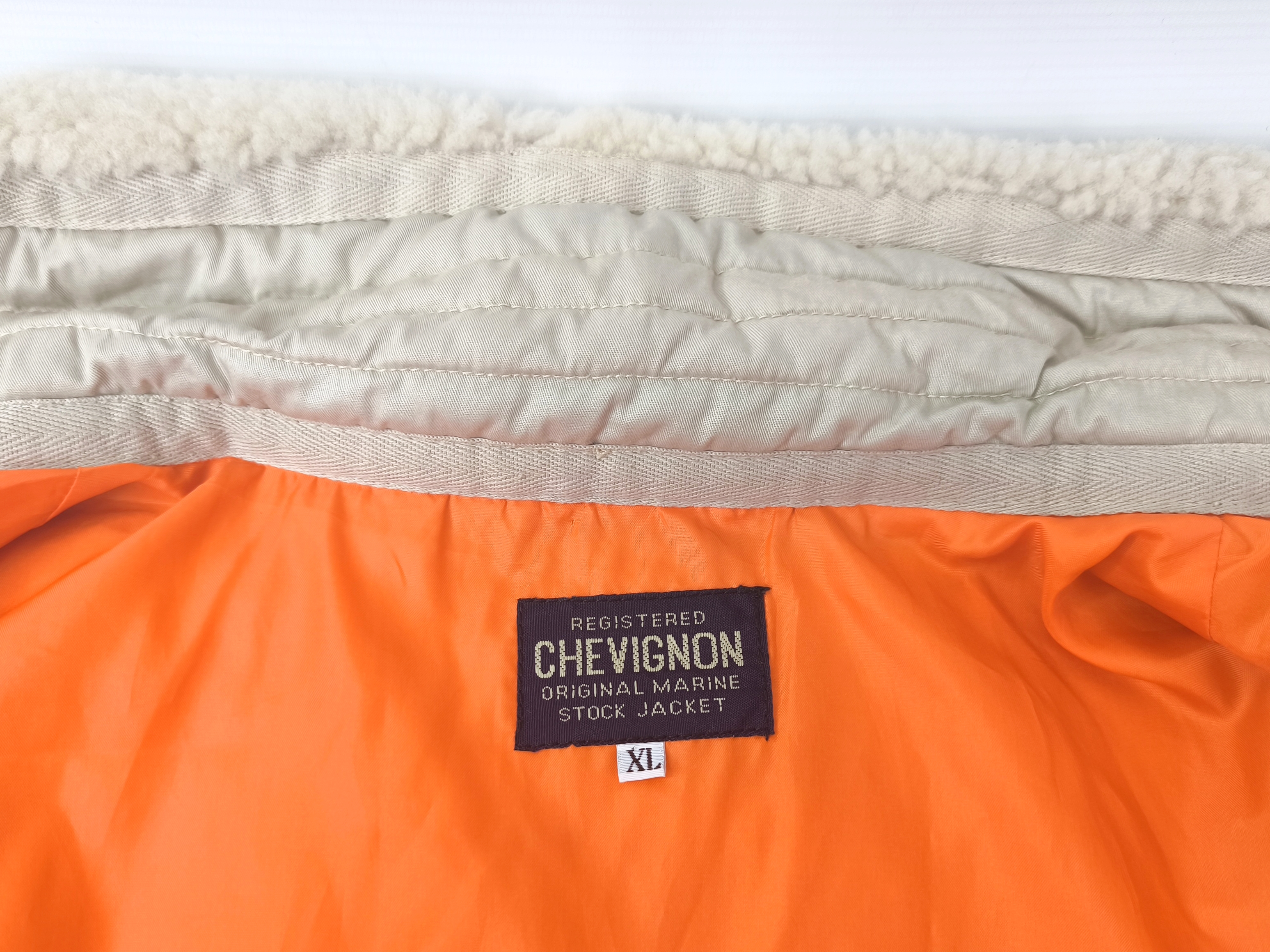 Chevignon Jacke Cosmos natur royalblau Gr. XL (XXL) Marine Stock Jacket vintage