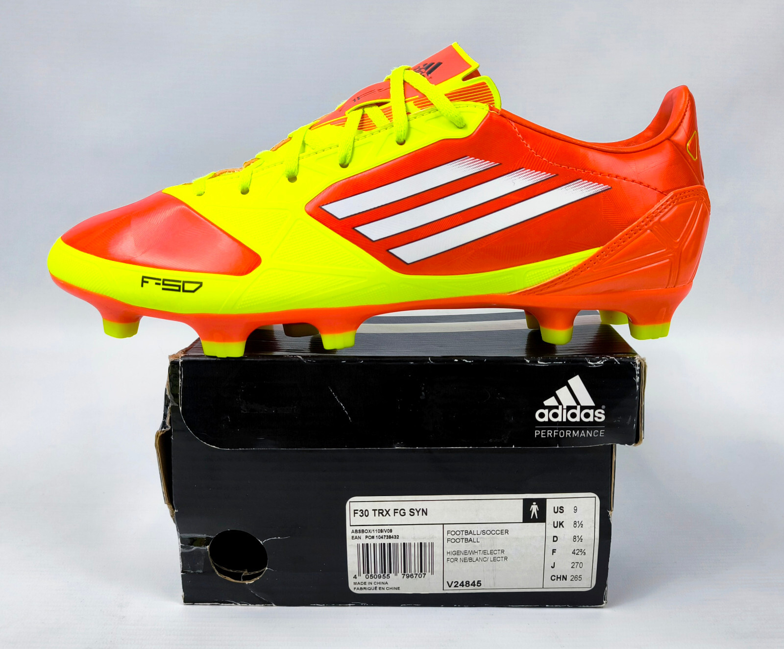 adidas Fussball Schuhe F50 F30 TRX FG SYN 2011 Gr. EUR 42 2/3 / UK 8.5 V24845