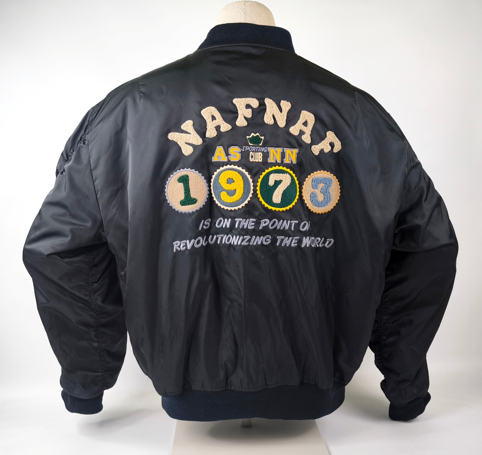 Naf Naf Jacke Bomberjacke schwarz Gr. T2 (XXL) vintage 90s