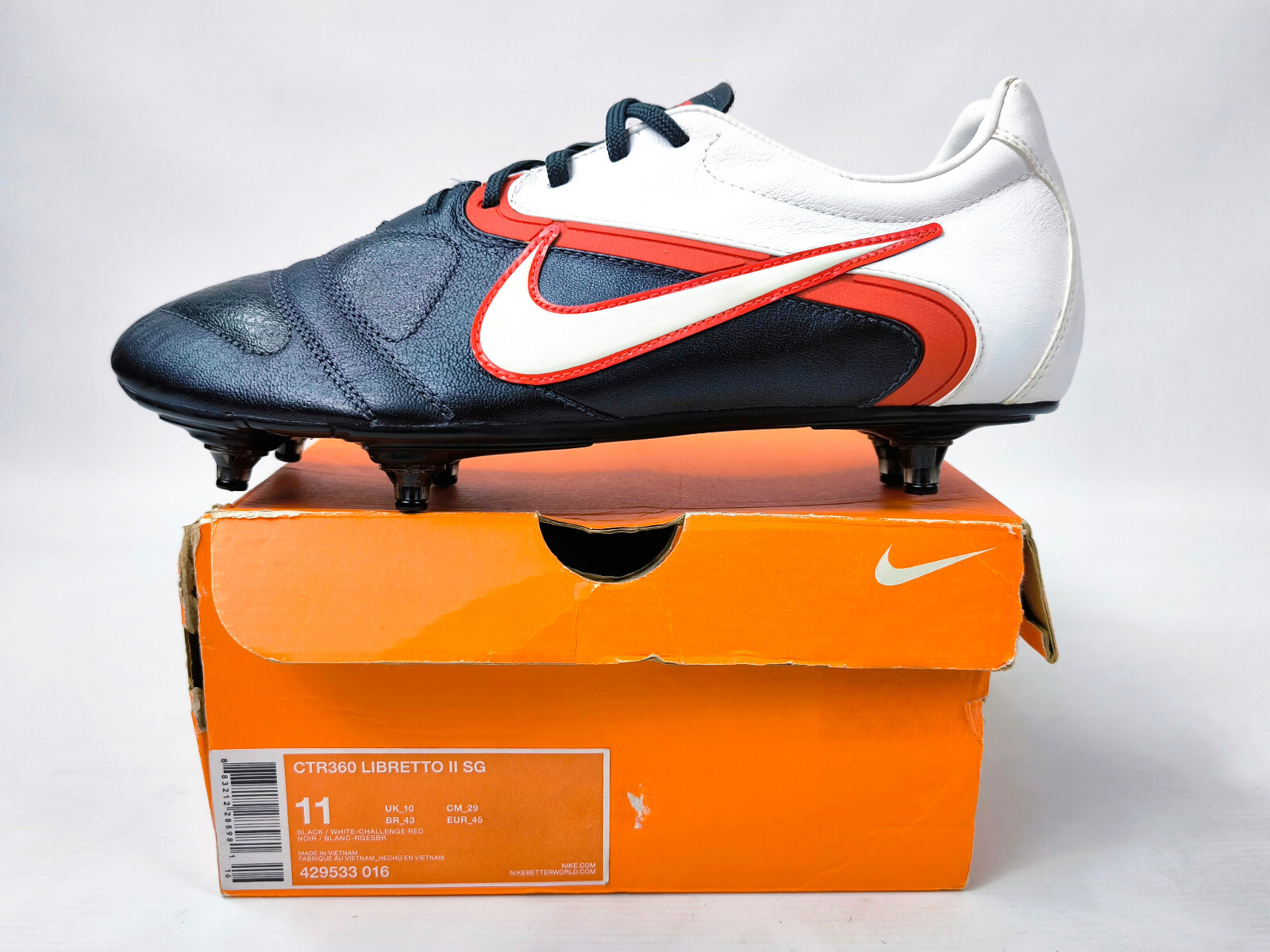 Nike CTR 360 Libretto II SG 2011 Fussball Schuhe EUR 45 / UK 10  429533 016 BN
