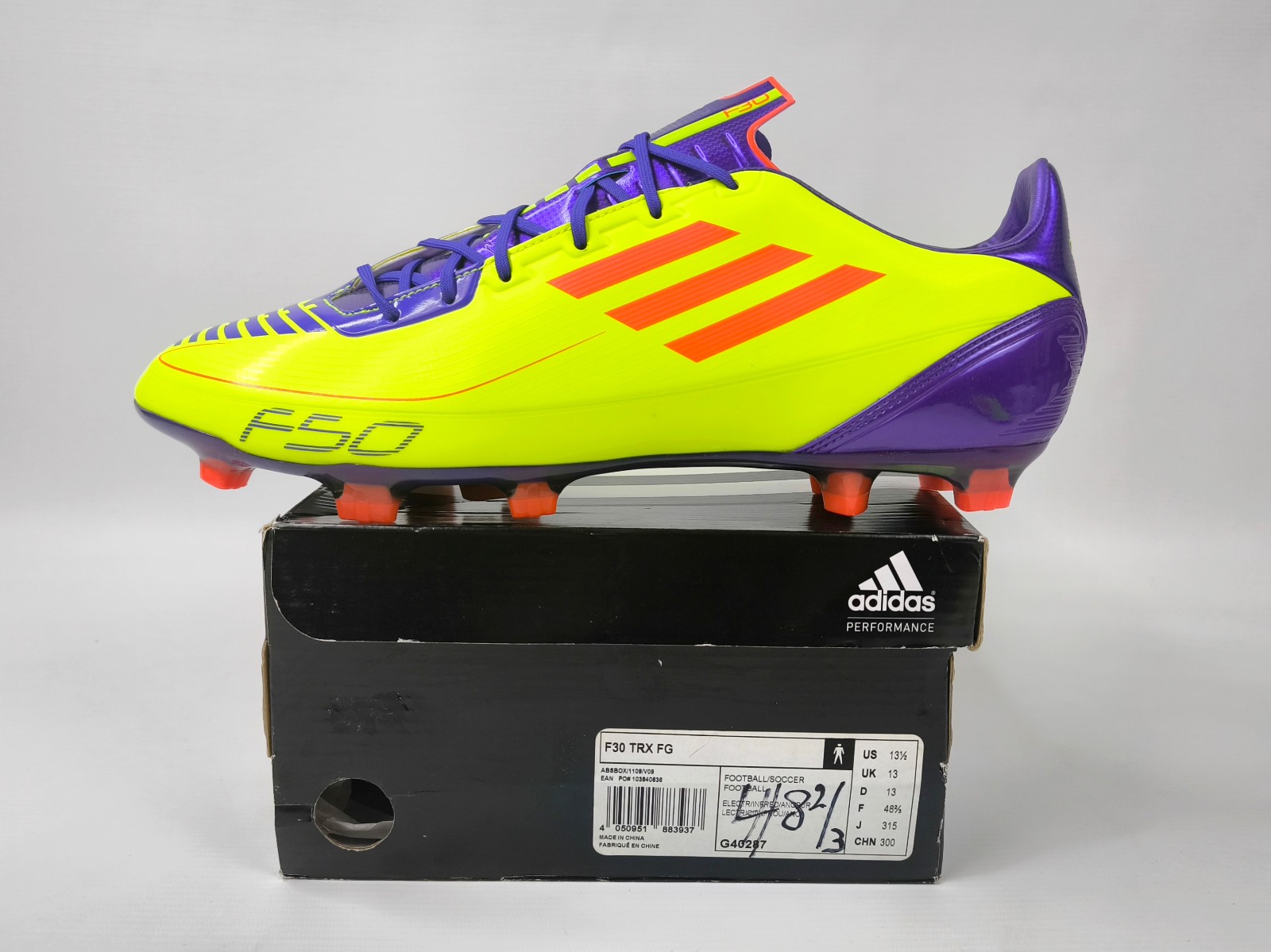 adidas F50 F30 TRX FG 2011 Fussball Schuhe Gr. EUR 48 2/3 / UK 13 G40287 neu