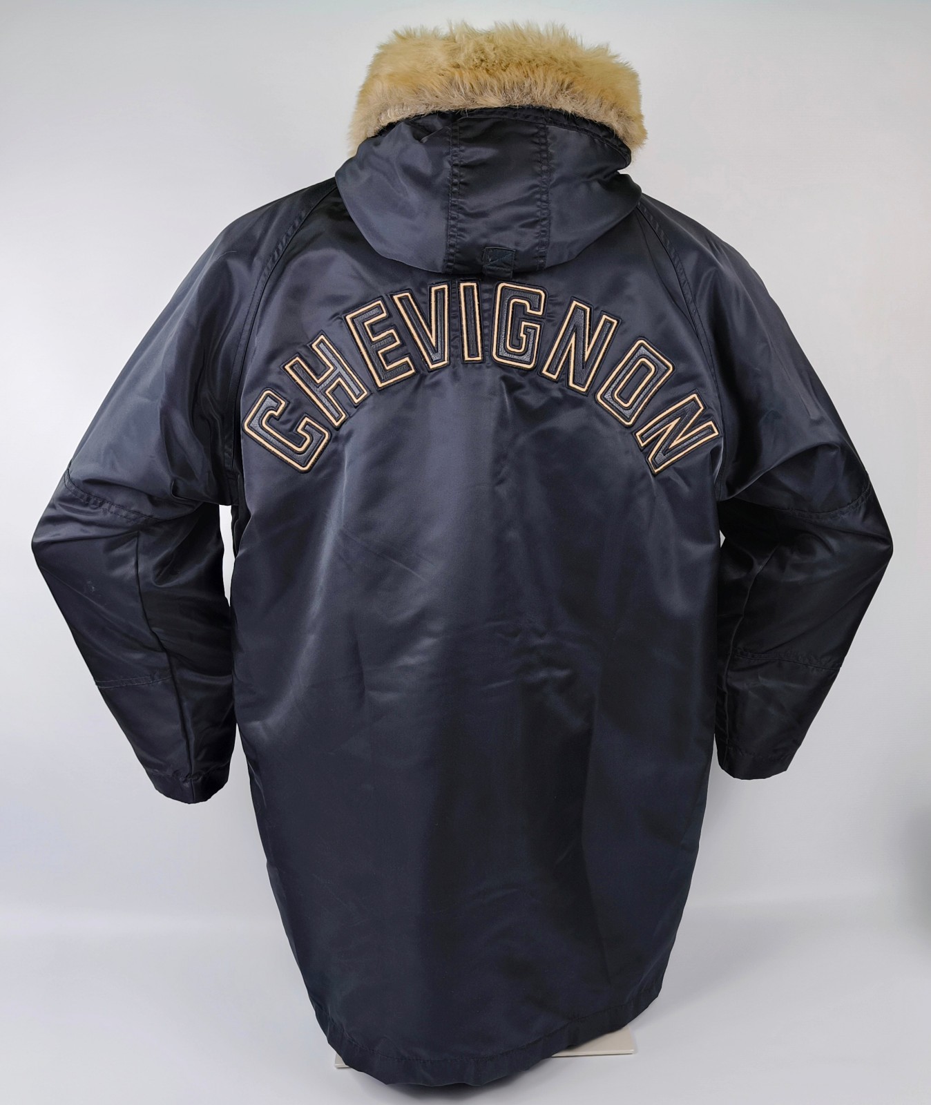 Chevignon Jacke Parka Thompson Rd schwarz Gr. L Kapuze Conquest vintage 90s