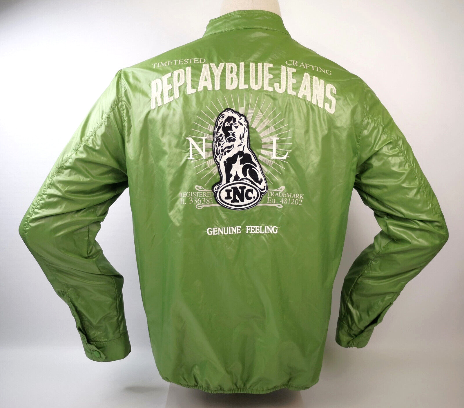 Replay Jacke Blue Jeans Löwe Gr. M hellgrün