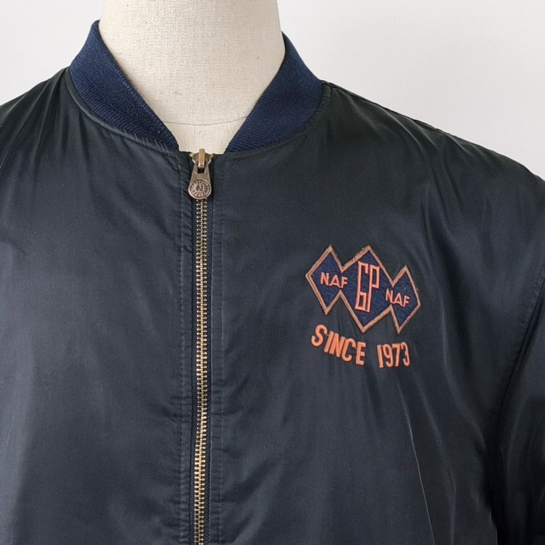 Naf Naf Jacke schwarz ASNN Gr. T2 (XL) Bomberjacke vintage 80s 90s