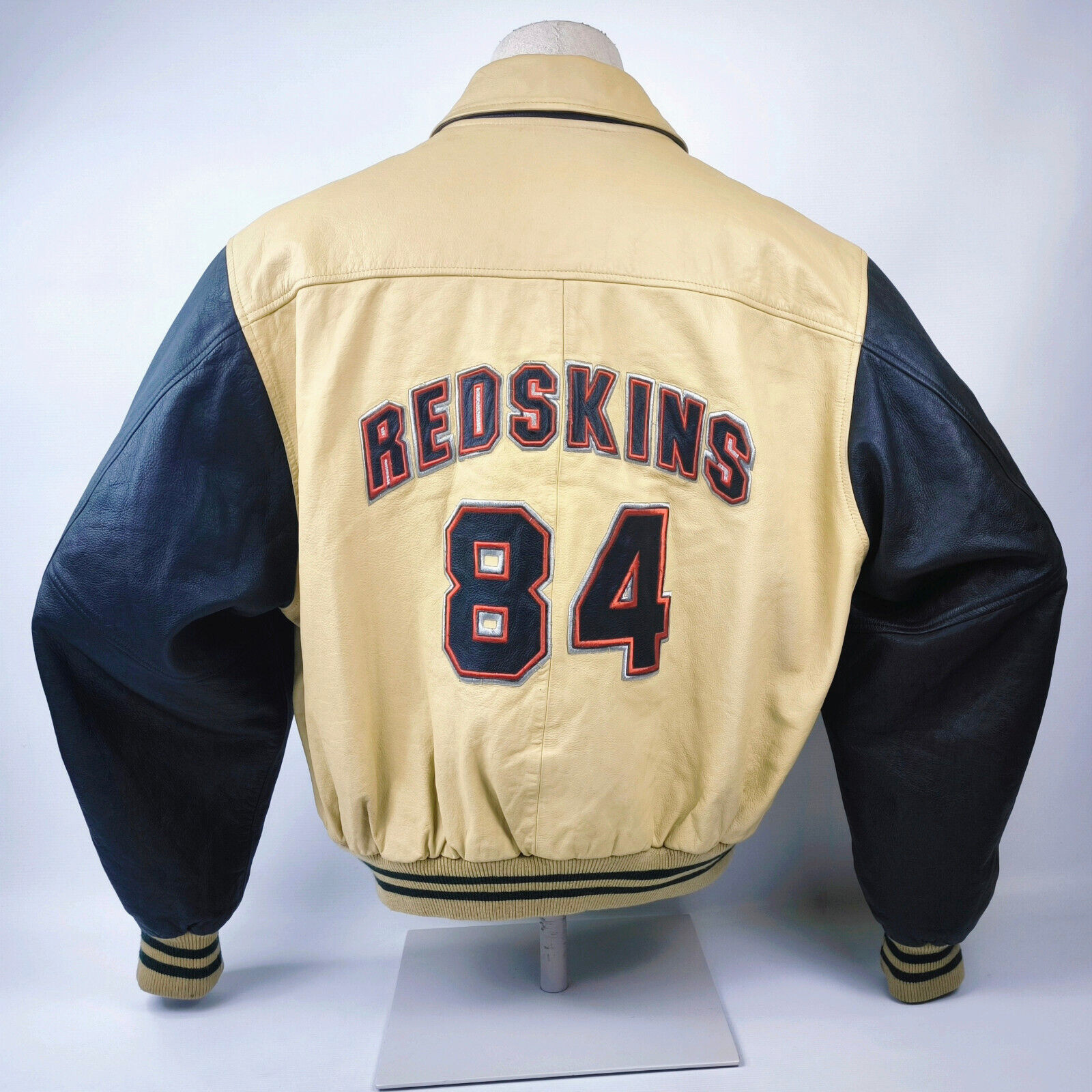 Redskins 84 Lederjacke Gr. XL creme / schwarz