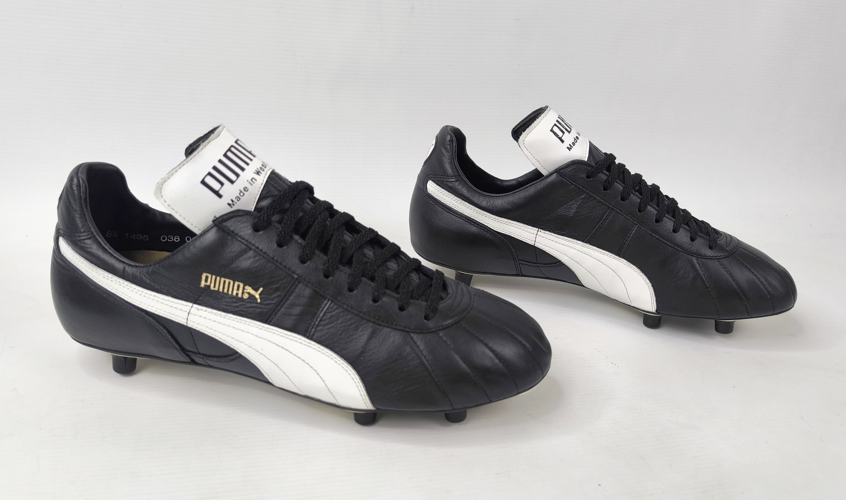Puma King Fussball Schuhe EUR 42 2/3 UK 8.5 vintage 80s Made in West Germany neu