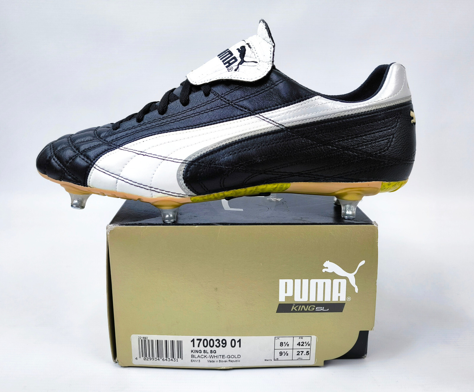 Puma King SL SG Fussball Schuhe Gr. 42.5 / UK 8.5 Made in Slovak Republic 170039