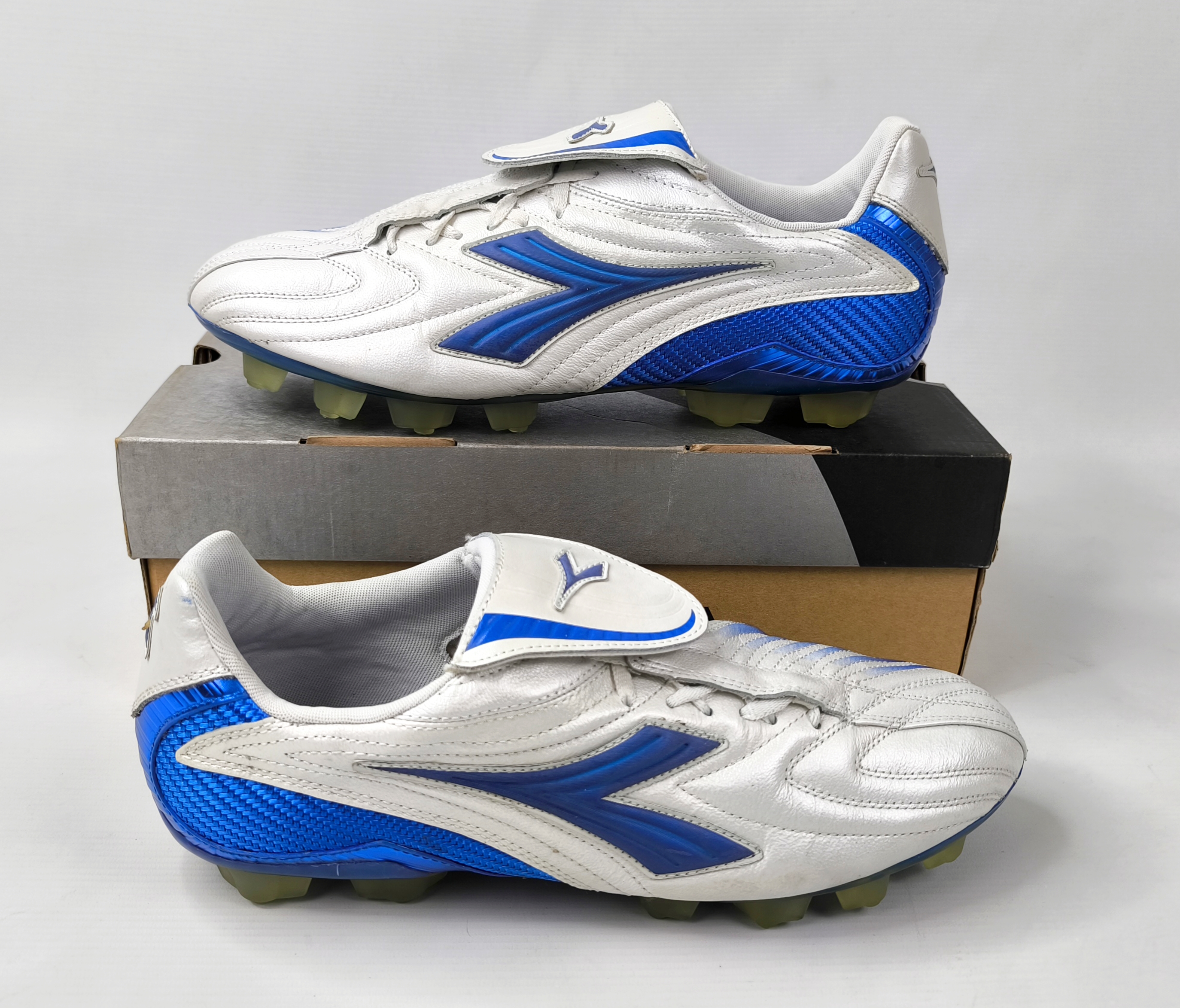 Diadora Maximus K RTX 14 Fussball Schuhe EUR 46 / UK 11.5 silber 145229 K-Leder Kopie