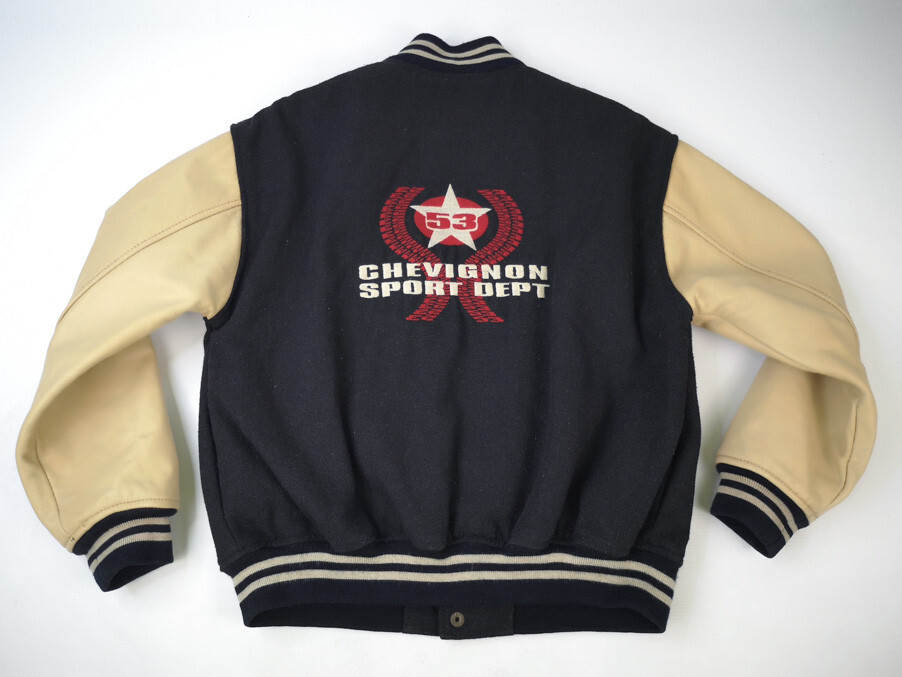 Chevignon College / Baseball Jacke Sport Dept 53 Gr. M (S) schwarz / creme