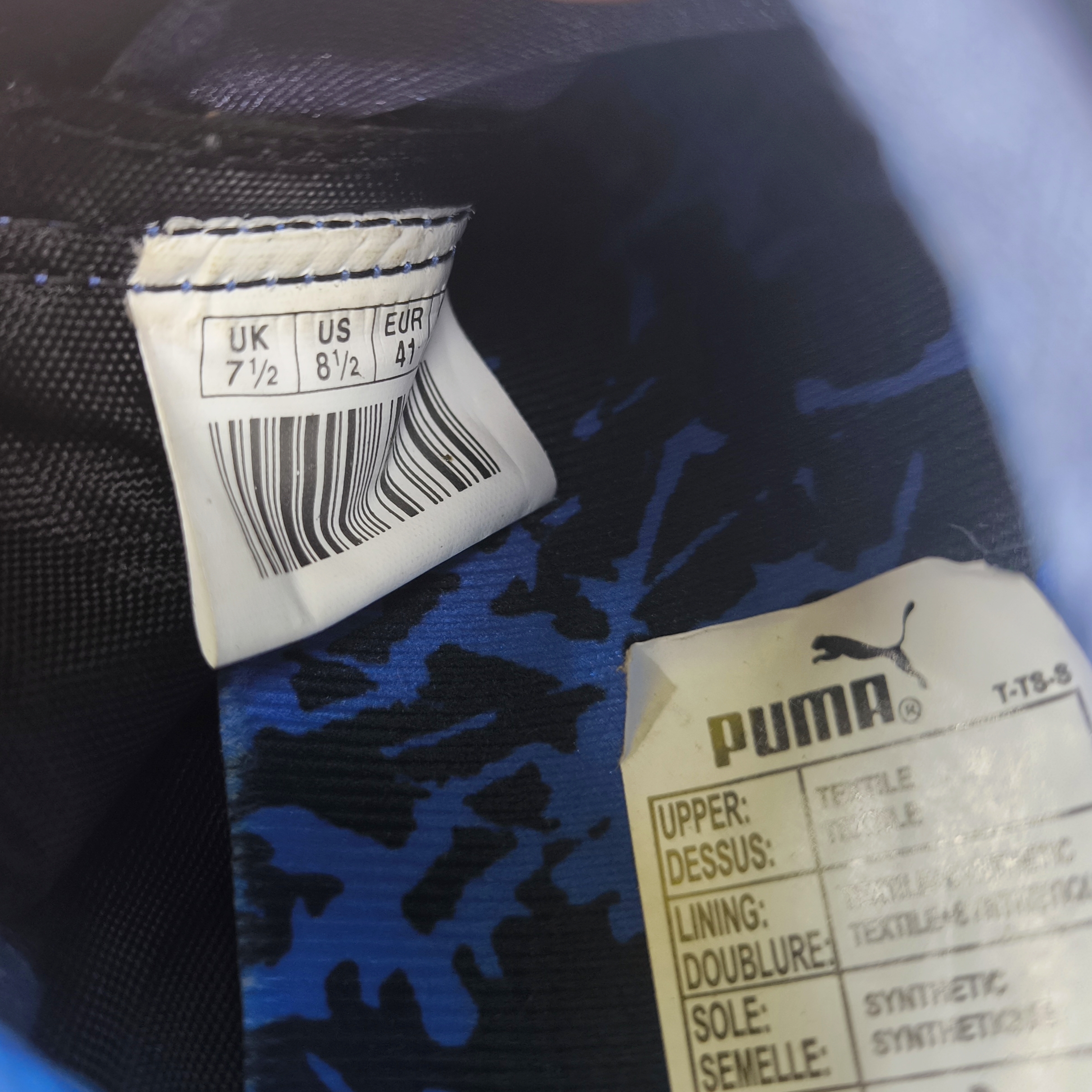 Puma v1.06 FG Fussball Schuhe blau EUR 41 / UK 7.5 aus 2006 ungetragen 101012 06
