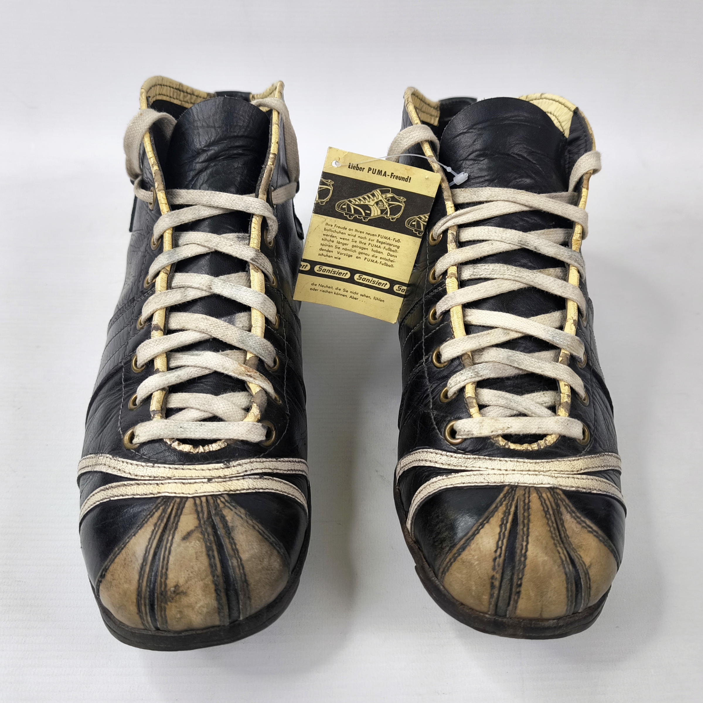 Puma Fussball Schuhe Rekord 1950`s EUR 43 / UK 9 mit Booklet vintage Atom