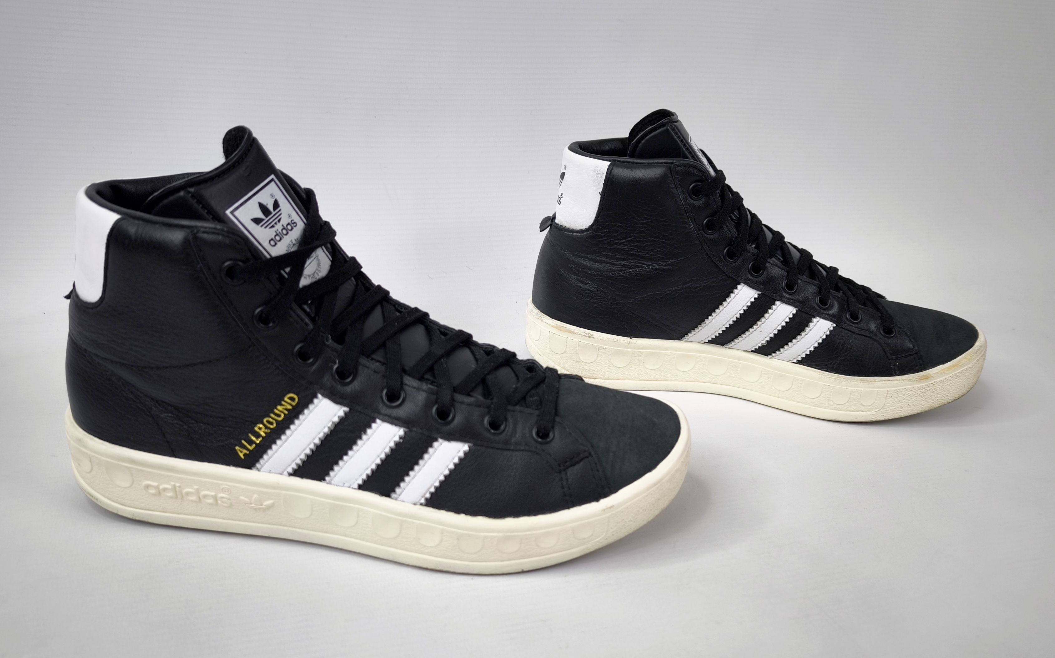 adidas Allround High Schuhe EUR 38 - UK 5 aus 2016 schwarz weiß BB5183