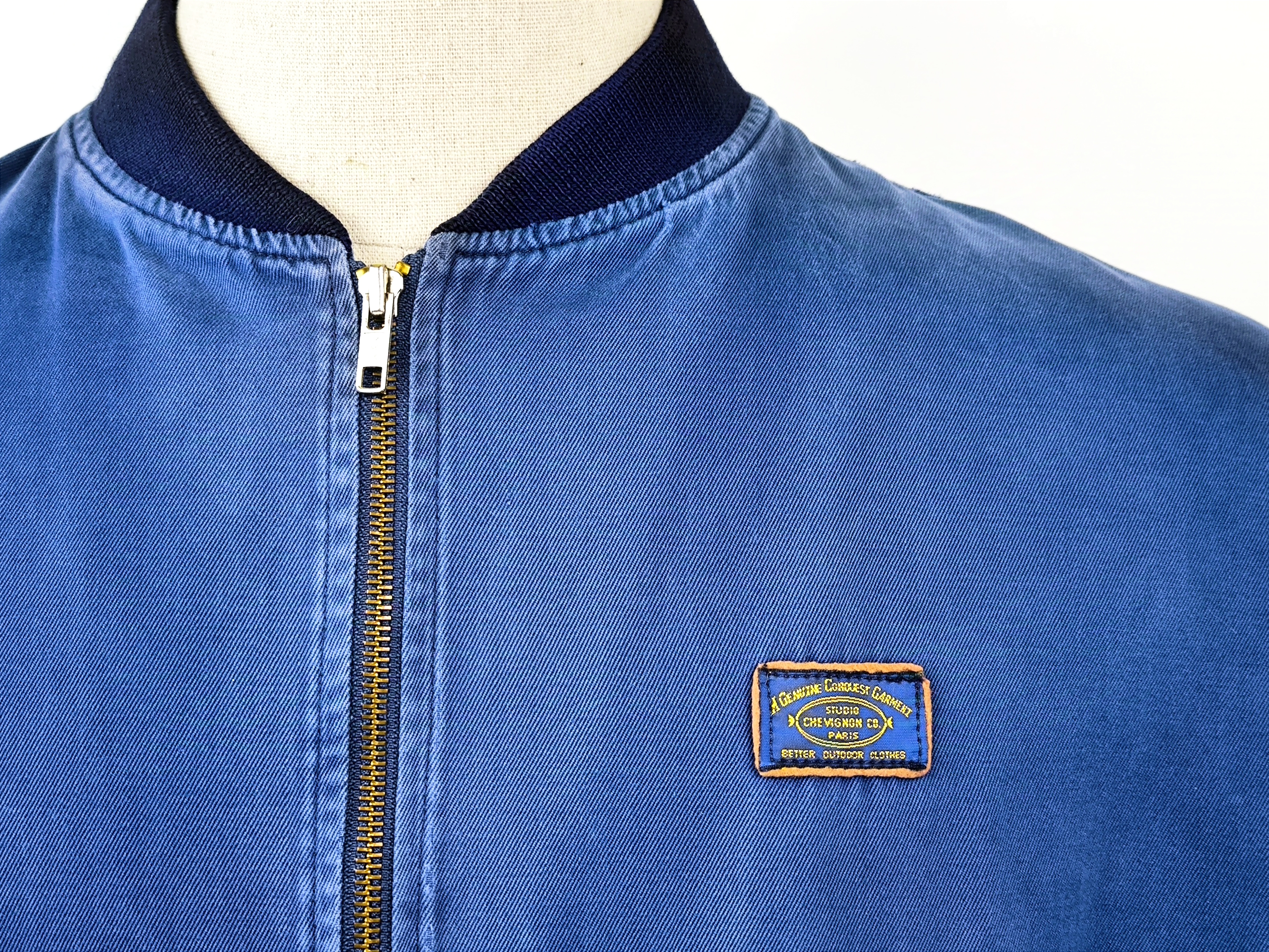 Chevignon Jacke Physical blau Gr. L blau Conquest Studion Denim vintage 80s