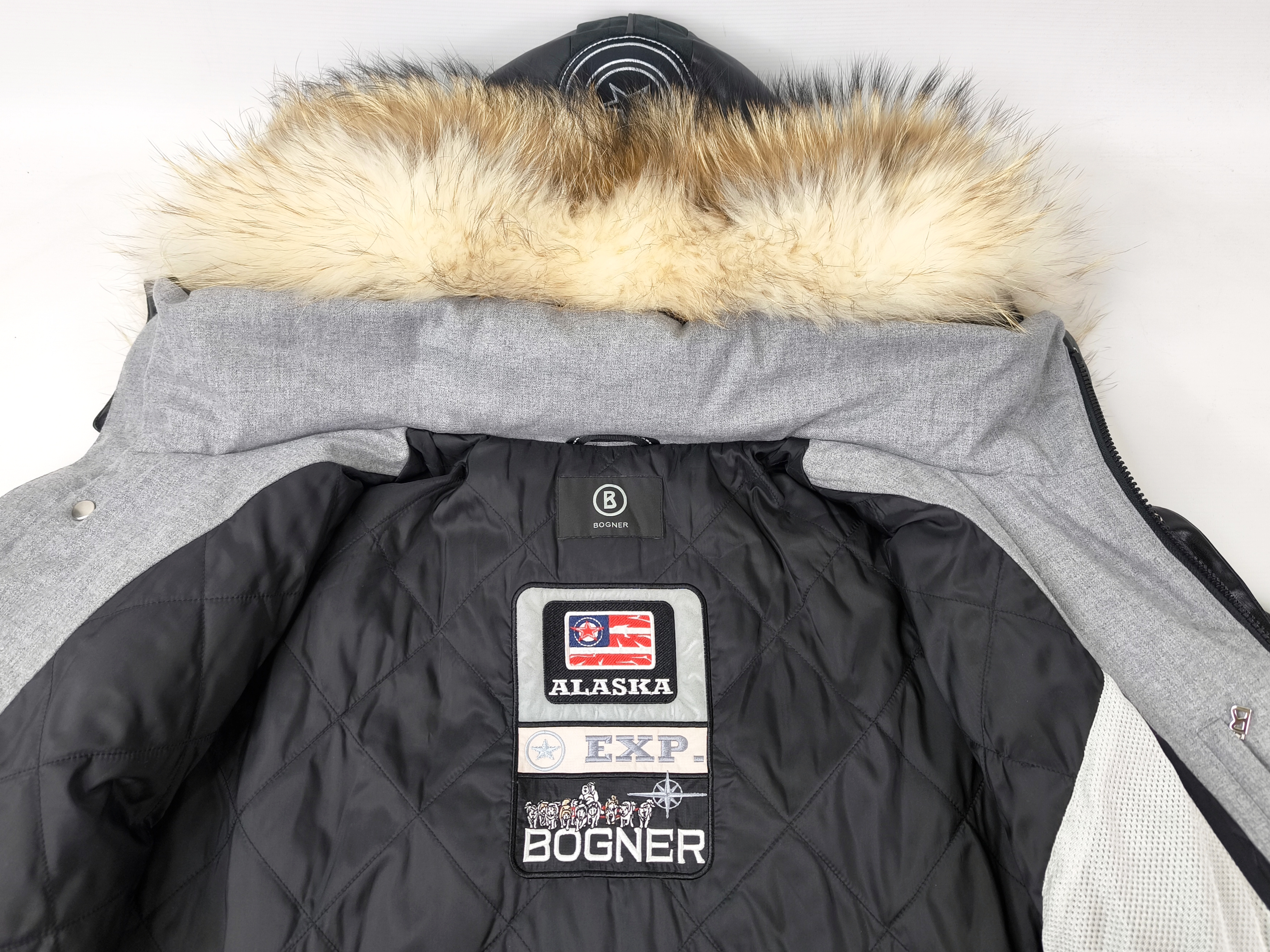 Bogner Skijacke Daunenjacke Tech Leder Gr. 54 (XL) schwarz Herren Luxus Jacke