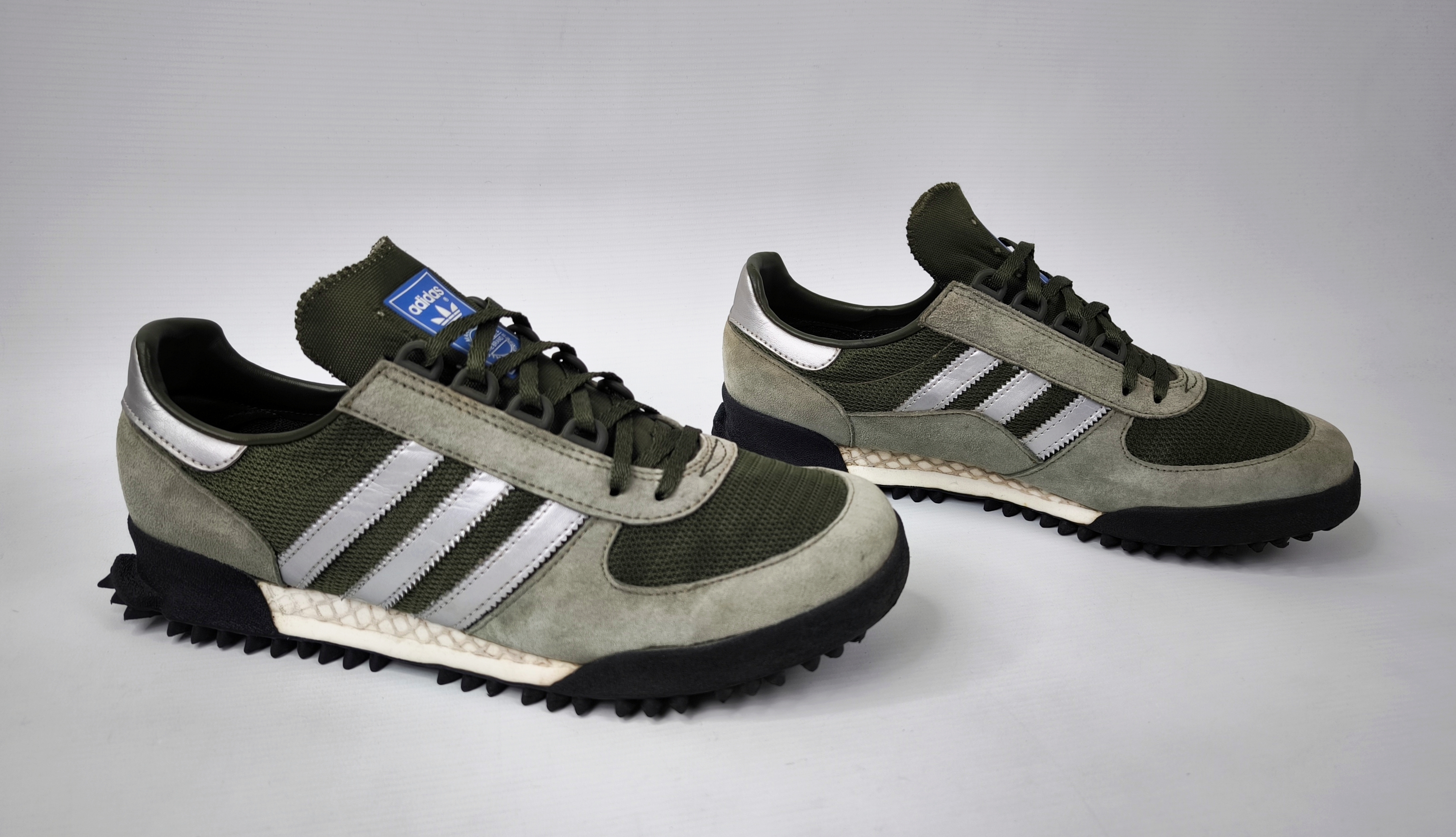 adidas Marathon TR Trainer Schuhe EUR 44 2/3 - UK 10 aus 2017 BB6803 grün silber