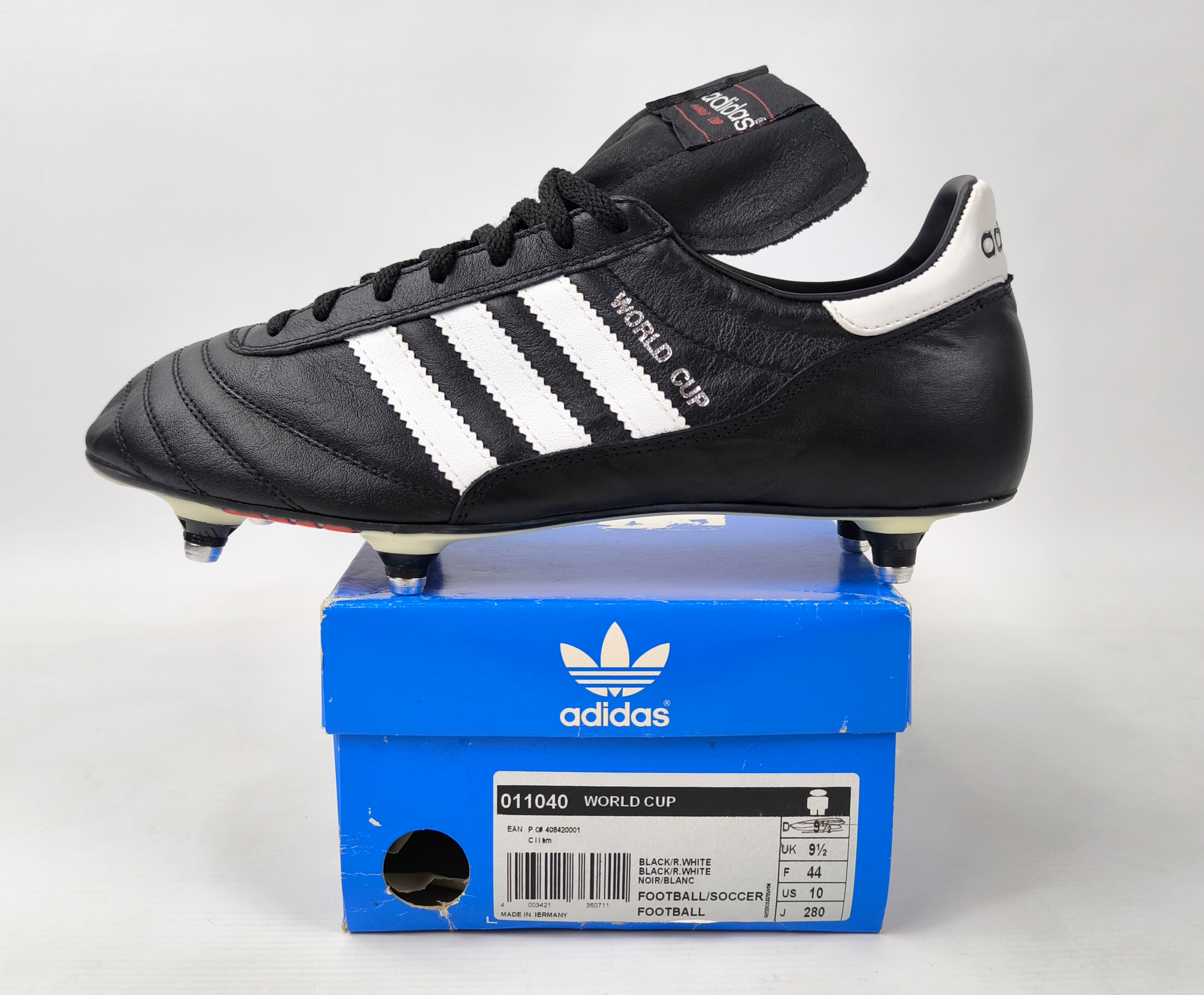 adidas World Cup Fussball Schuhe von 2006 Eur 44 / UK 9.5 schwarz 011040 neu