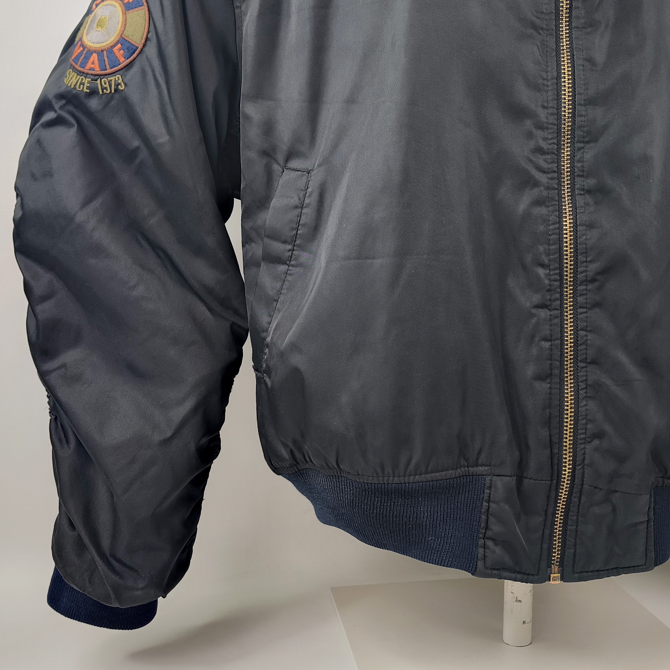 Naf Naf Jacke schwarz ASNN Gr. T2 (XL) Bomberjacke vintage 80s 90s