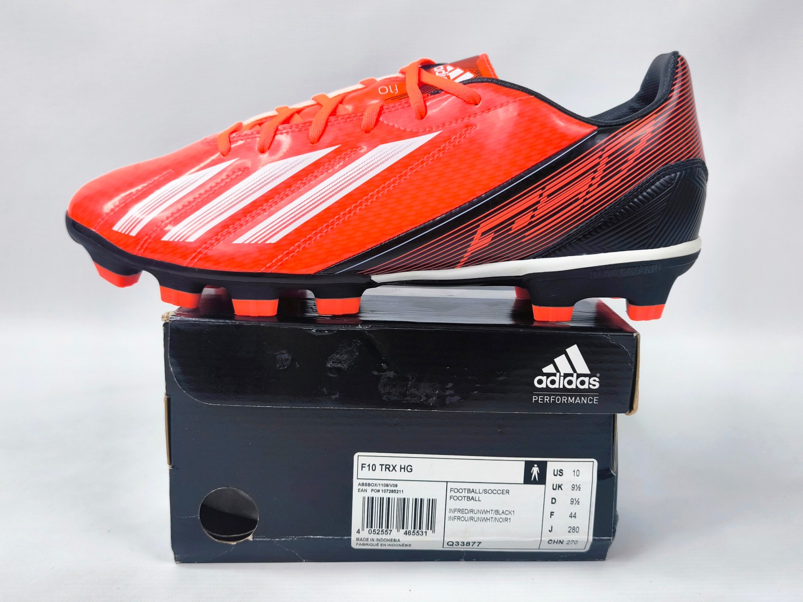 adidas F50 F10 TRX HG 2013 Fussball Schuhe EUR 44 / UK 9.5 Q33877 neu