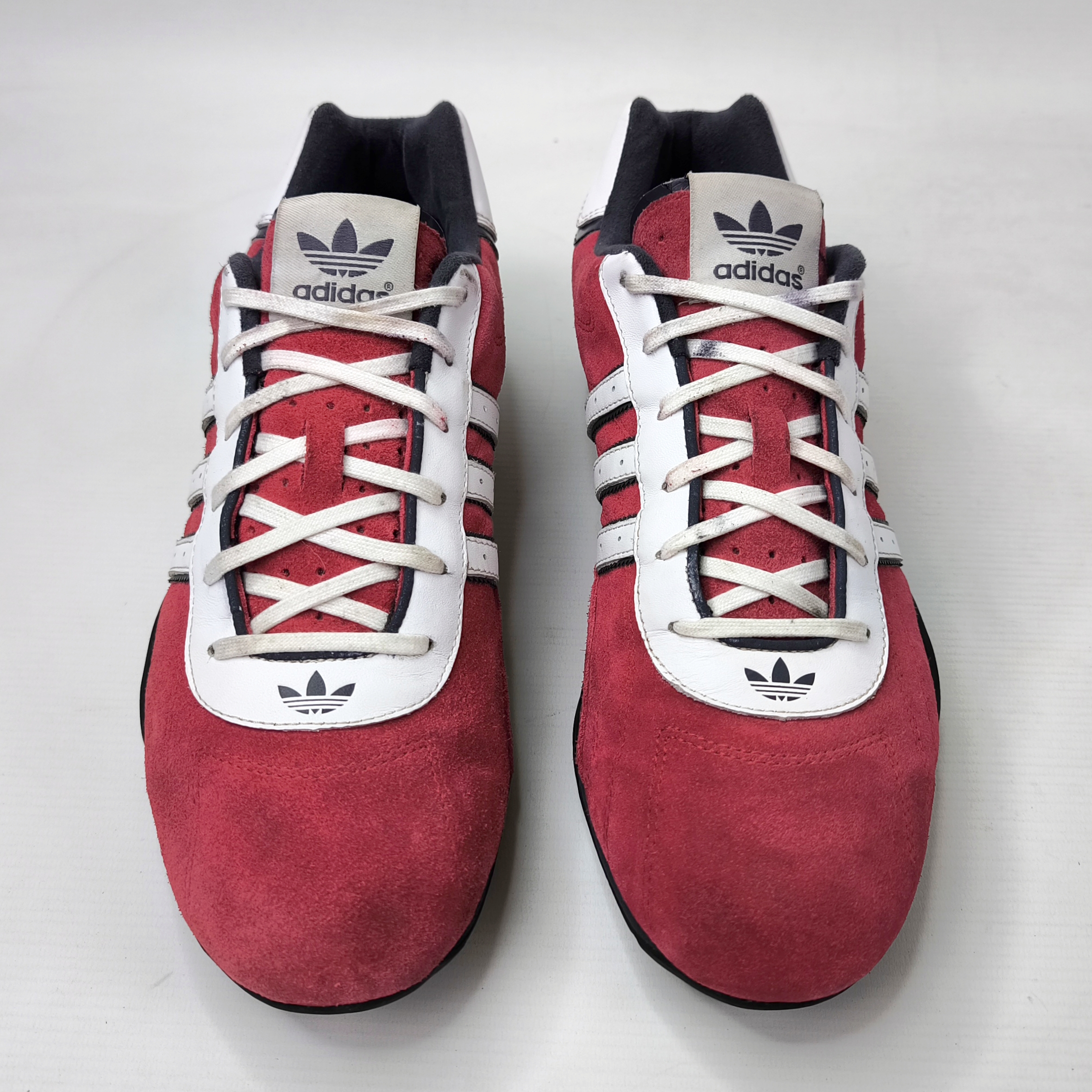 adidas Adi Racer Low Schuhe EUR 44 2/3 UK 10 Wildleder rot 133599 aus 2005