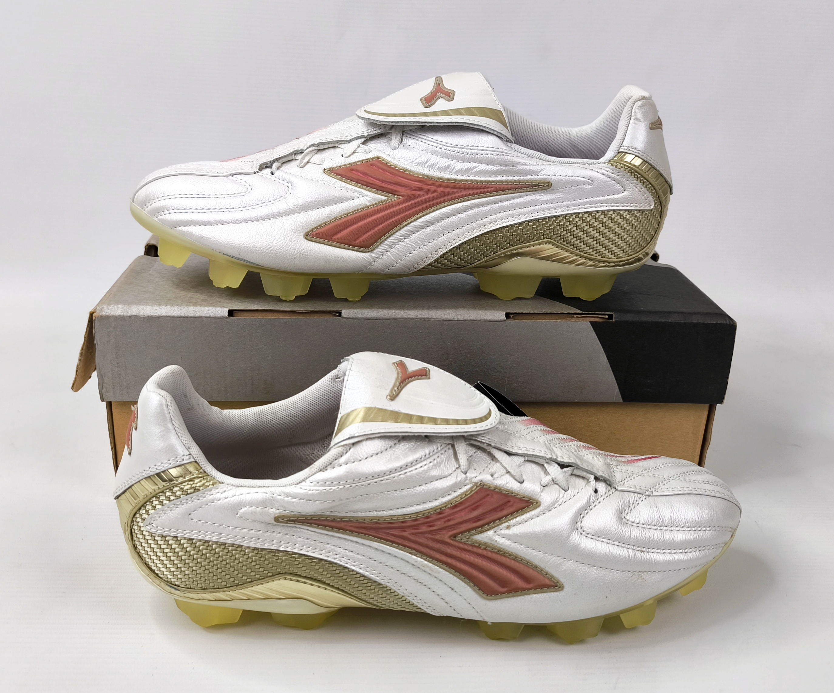 Diadora Maximus K RTX 14 Fussball Schuhe EUR 46 / UK 11.5 silber 145229 K-Leder