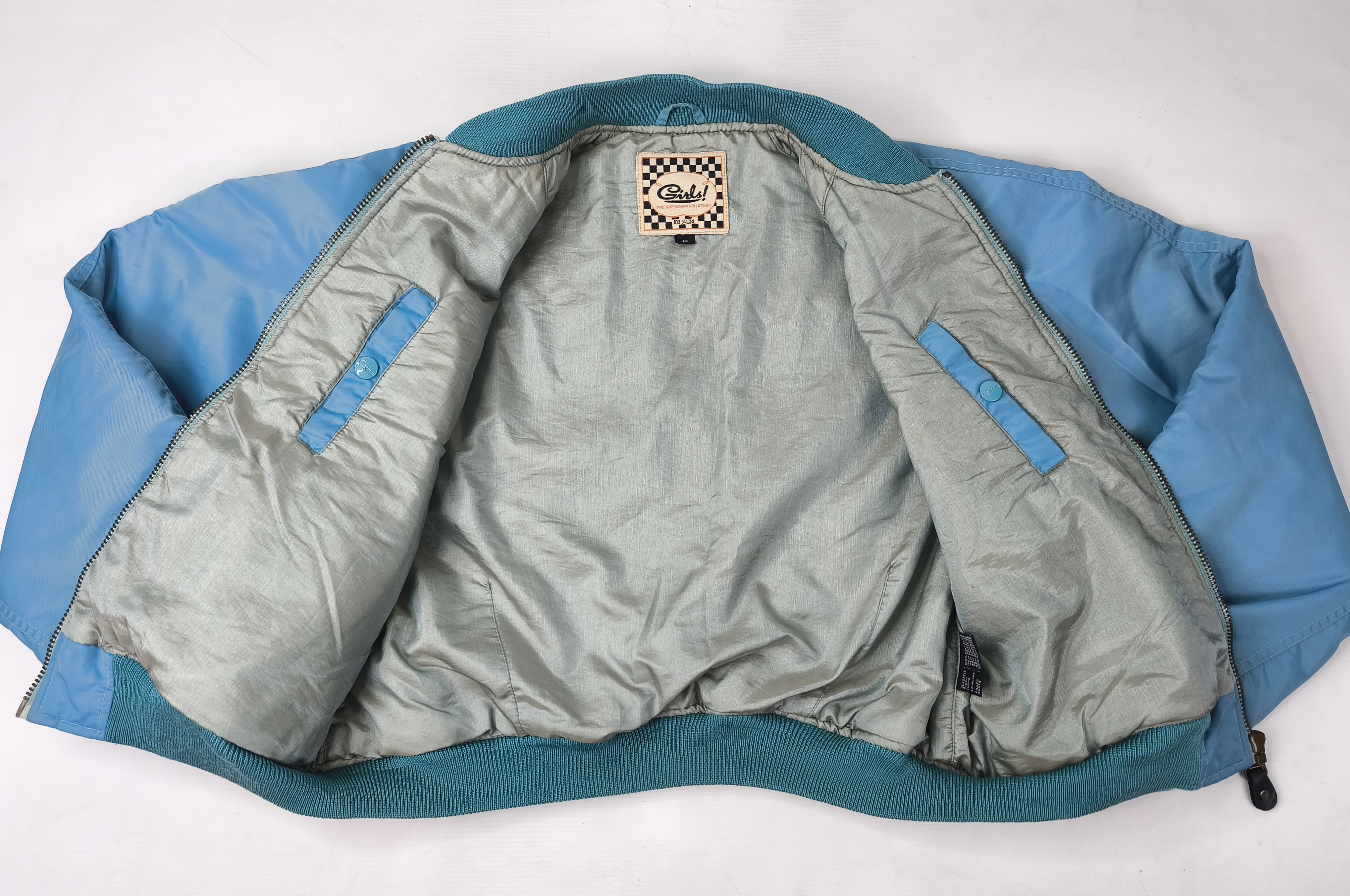 Chevignon Jacke Damen L´AMOUR DE GIRL hellblau Gr. M (S) vintage 90s