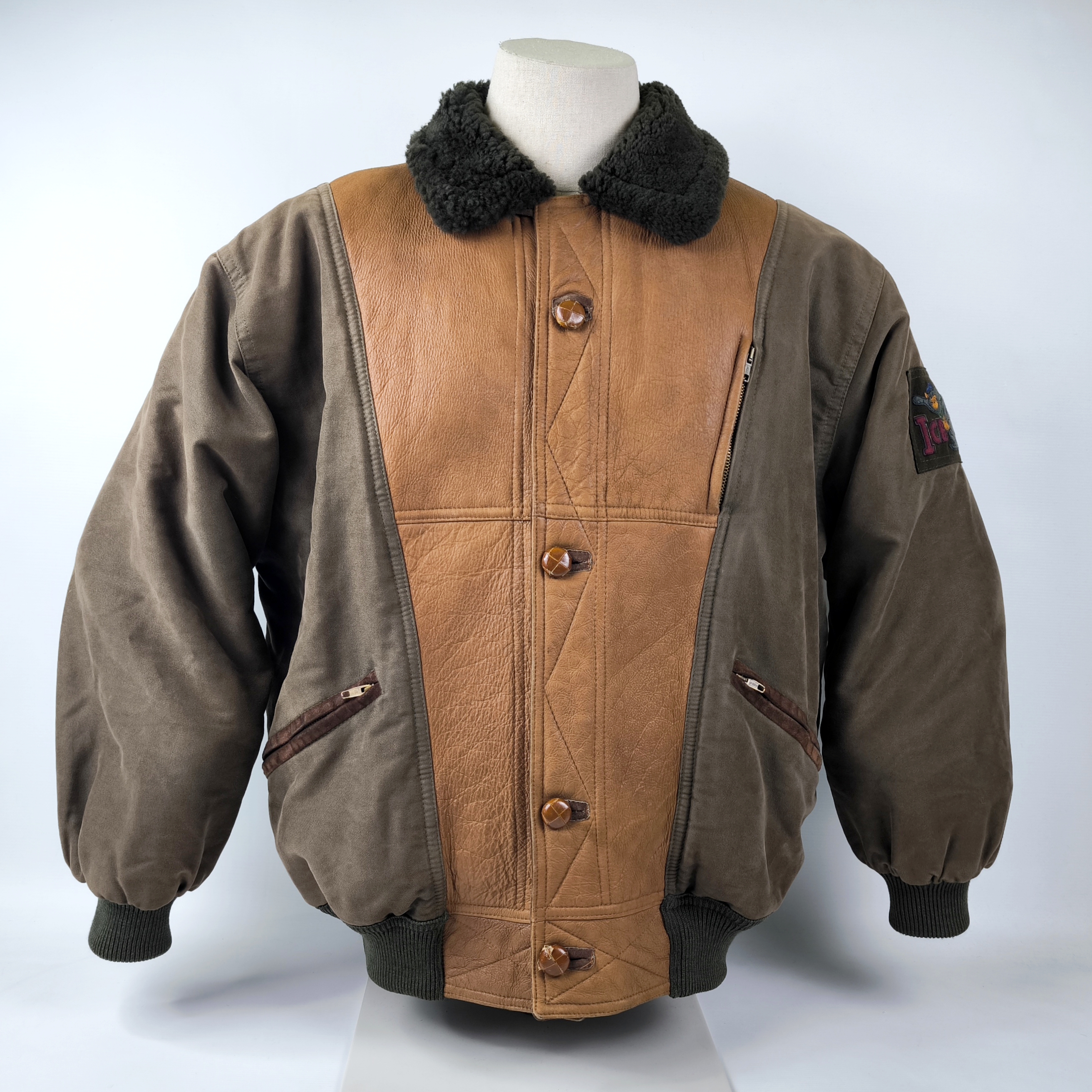 Iceberg Lederjacke Aristocats Lamm Leder Jacke Gr. 52 vintage 90s Rückenlogo