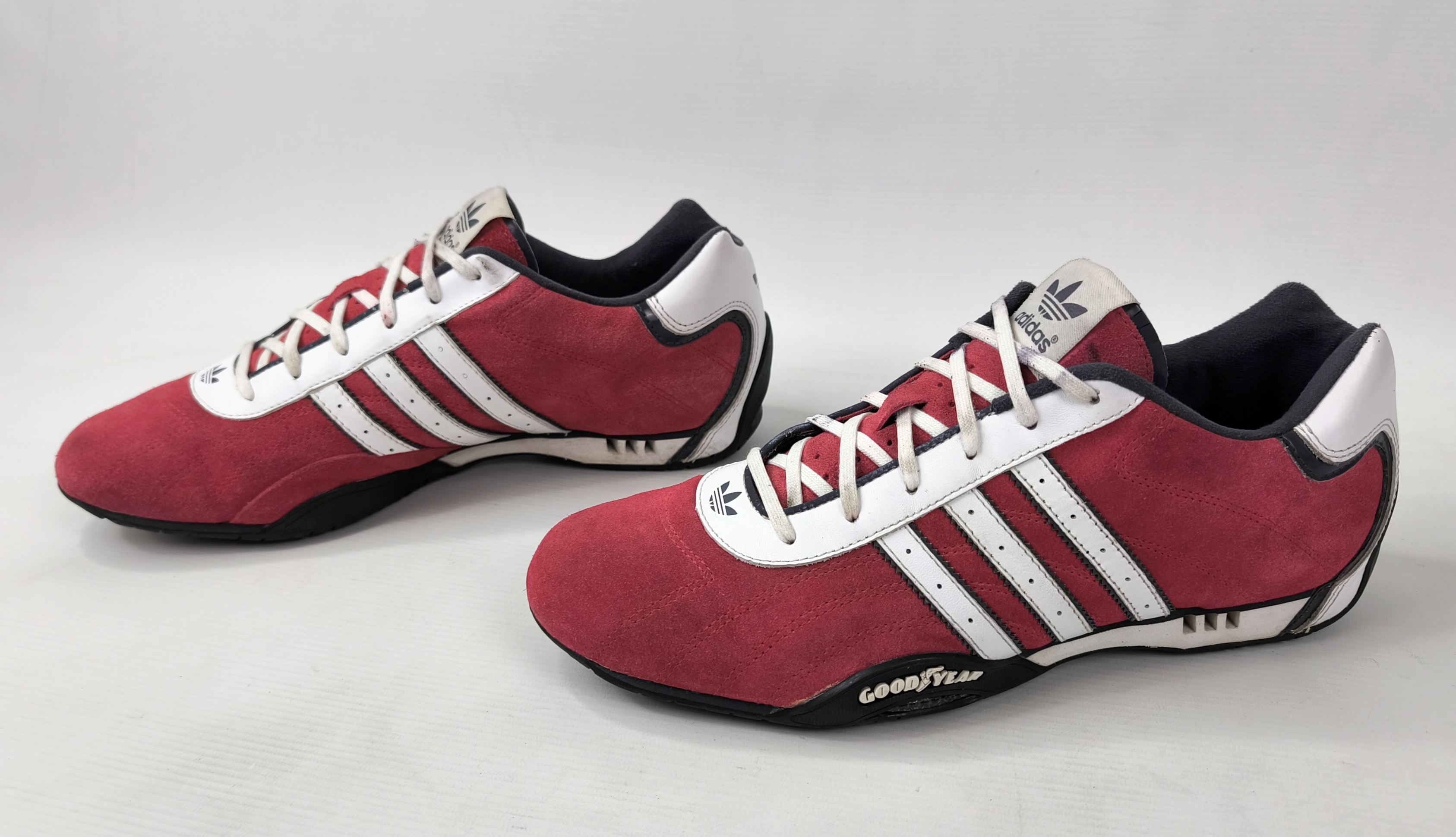 adidas Adi Racer Low Schuhe EUR 44 2/3 UK 10 Wildleder rot 133599 aus 2005