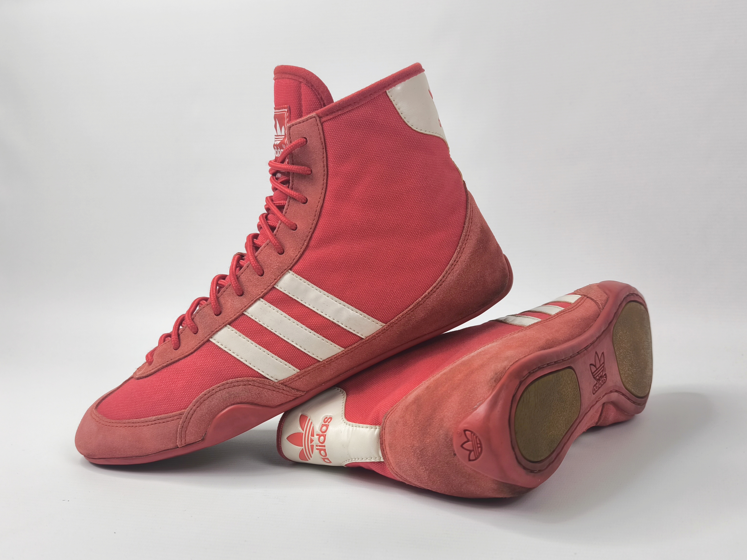 adidas Wrestling Schuhe Canvas rot 2003 EUR 43 1/3 UK 9 combat 038678