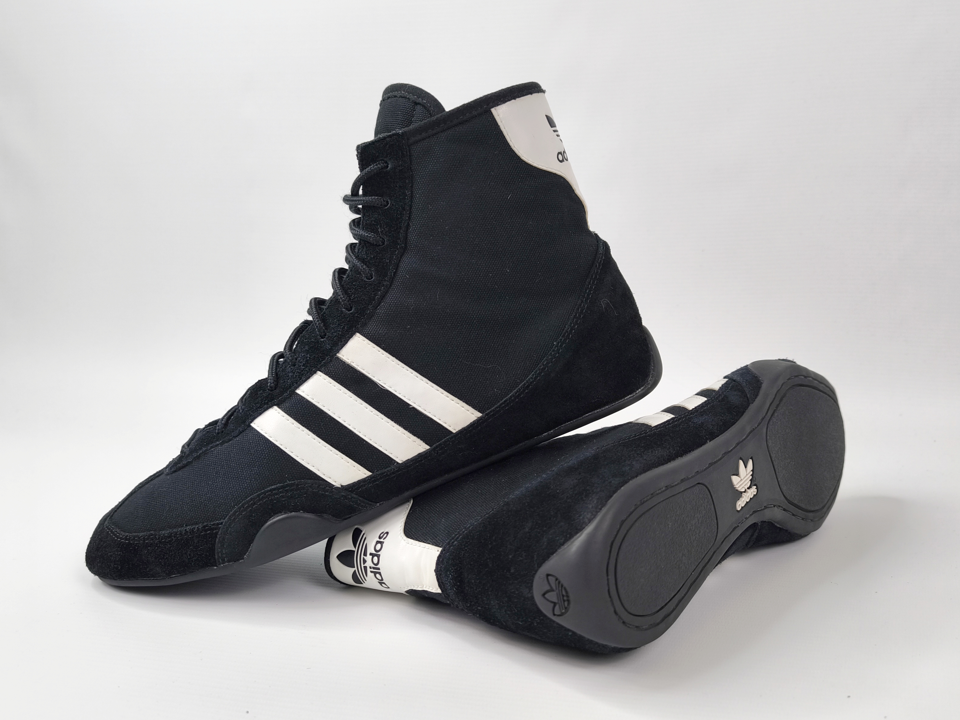 adidas Wrestling Schuhe Canvas schwarz 2003 EUR 44 UK 9.5 combat 036230