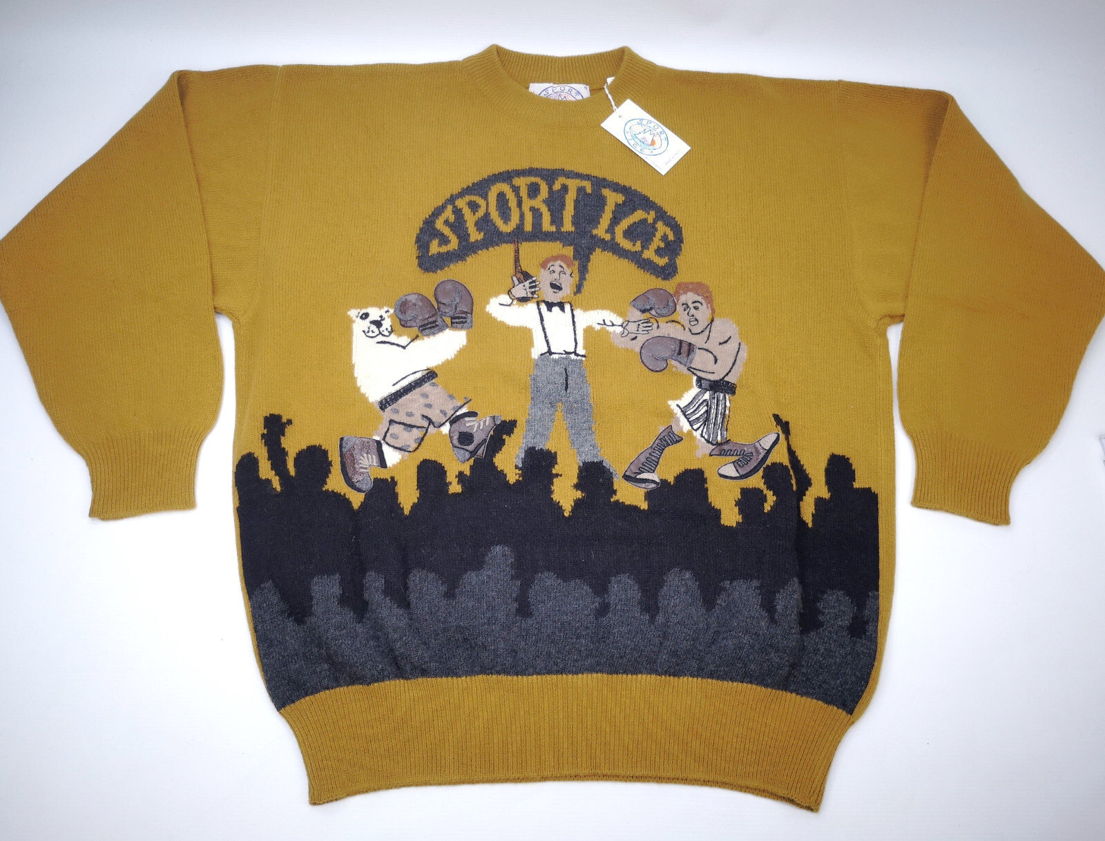 Sport Ice by Iceberg Strick Pullover Boxer Gr. V (L/XL) NEU im Polybag vintage 90s