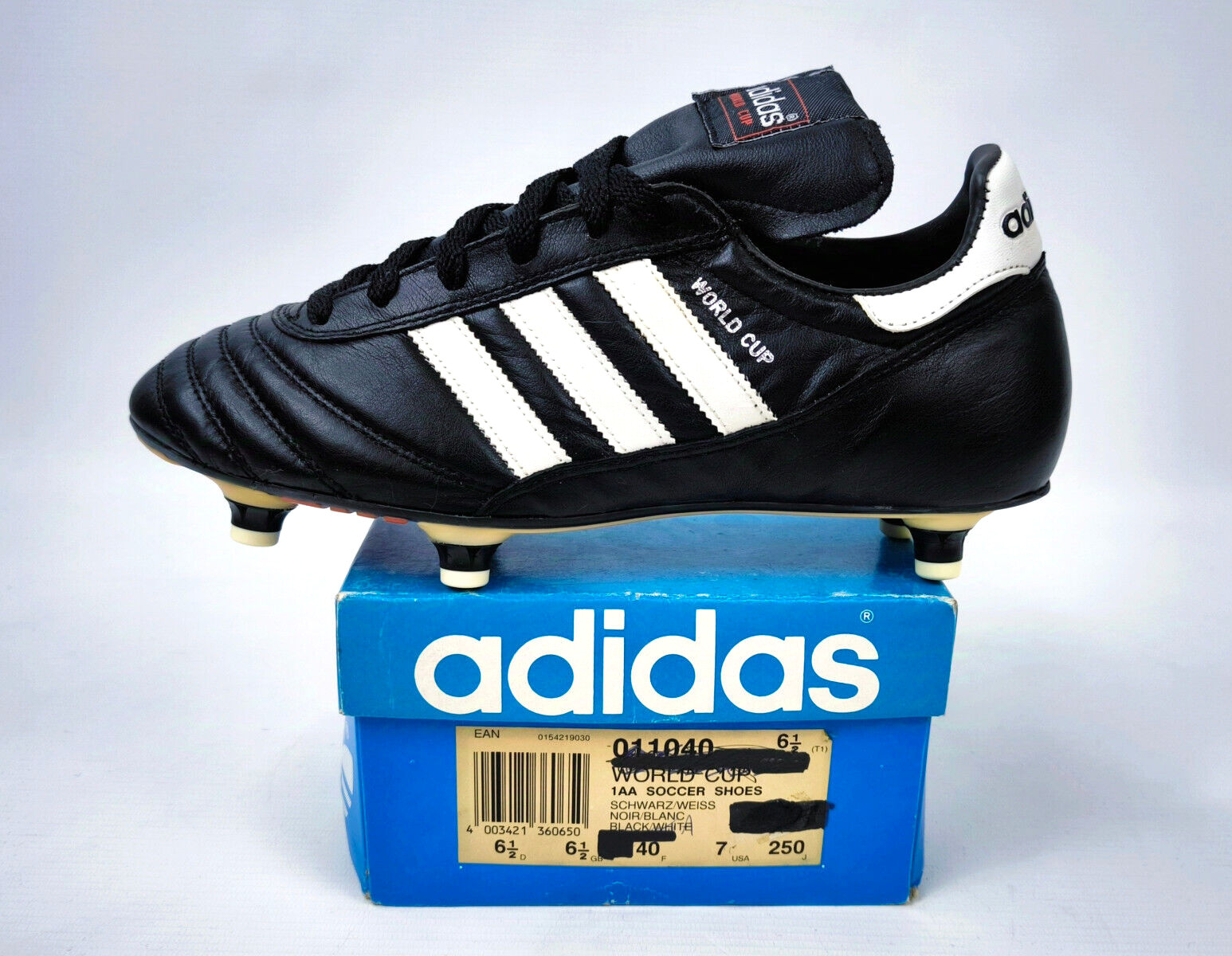 adidas World Cup Fussball Schuhe Gr. 40 / UK 6.5 vintage Made in France BNIB