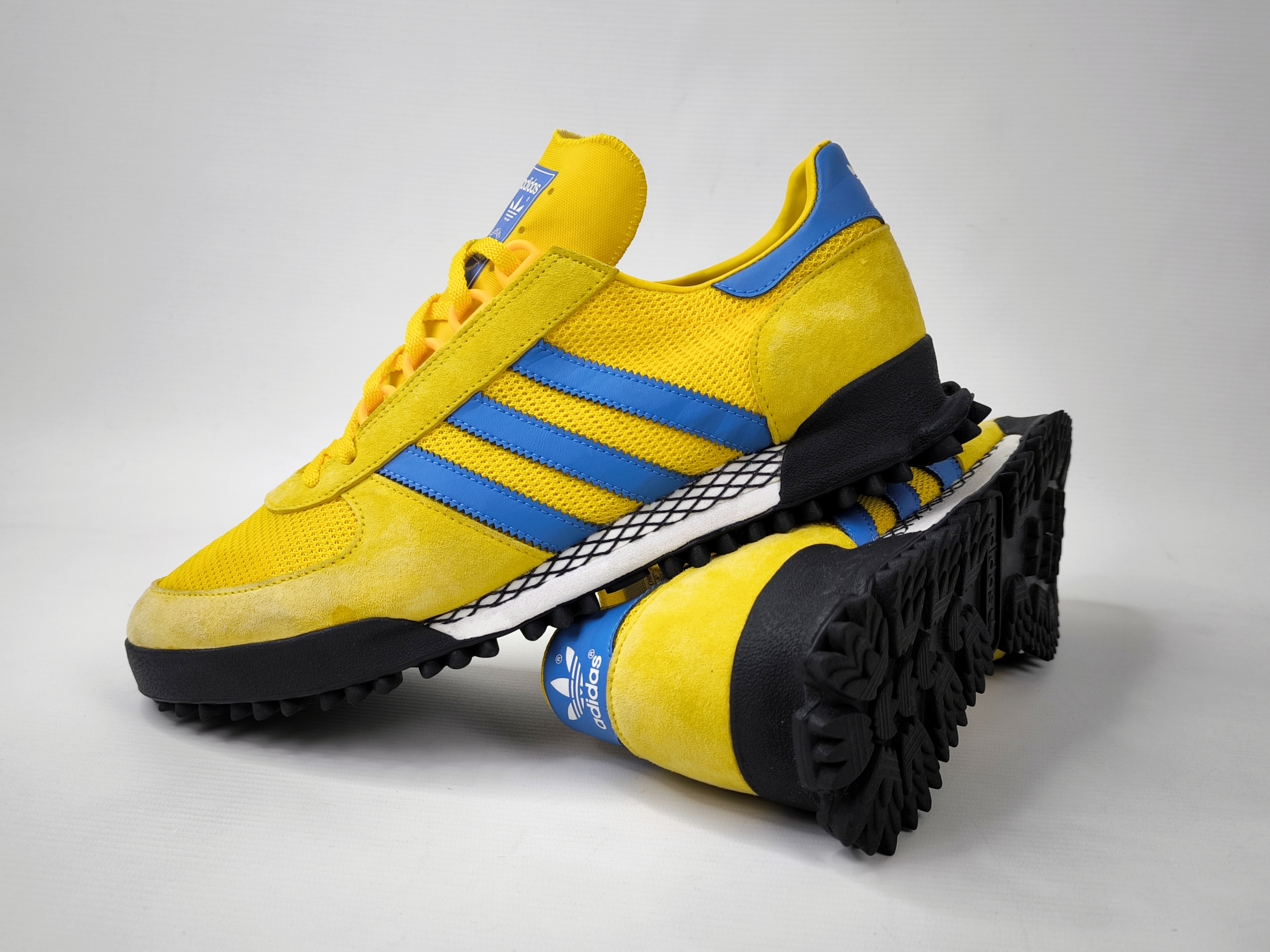 adidas Marathon TR Trainer Schuhe Eur 46 - UK 11 aus 2017 B27876 gelb blau