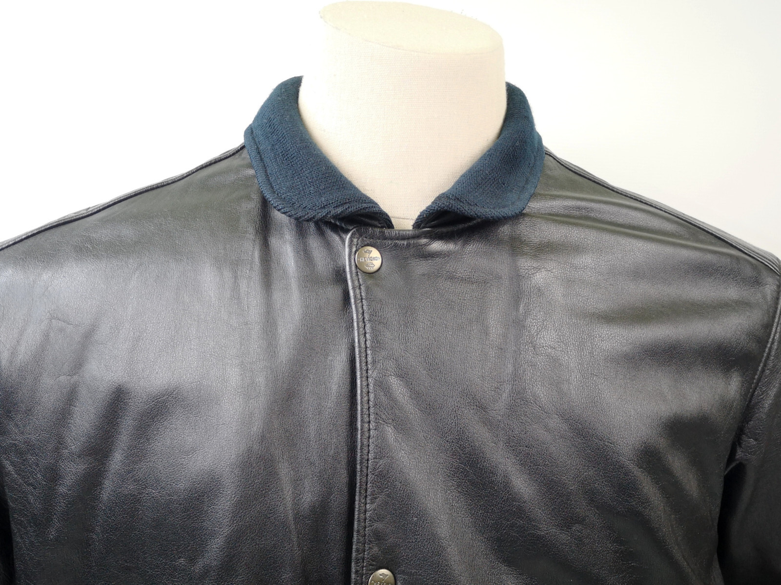 Chevignon Herren Lederjacke Port Avion schwarz Gr. XL vintage Porte